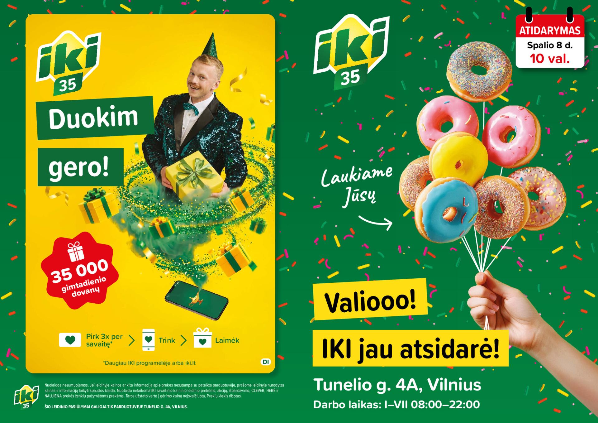 Specialūs pasiūlymai IKI Tunelio parduotuvės klientams (2026-10-08 - 2026-10-11)