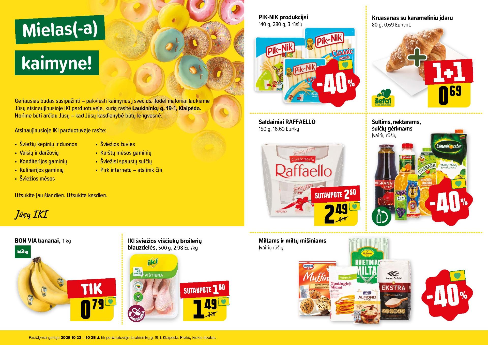 Specialūs pasiūlymai IKI Vyturys parduotuvės klientams (2026-10-22 - 2026-10-25) - Savaitgalio pasiūlymai