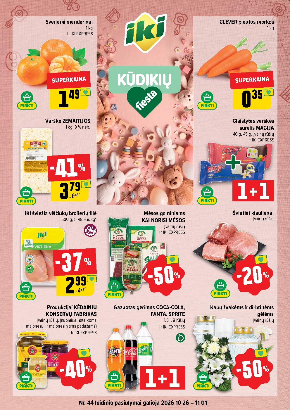 IKI Kainų leidinys Nr. 44 (2026-10-26 - 2026-11-01)