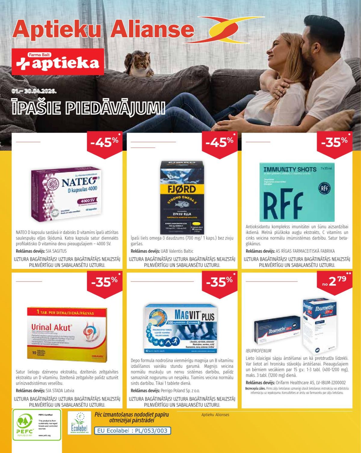 APTIEKU ALIANSE (01.04.2026 - 30.04.2026)
