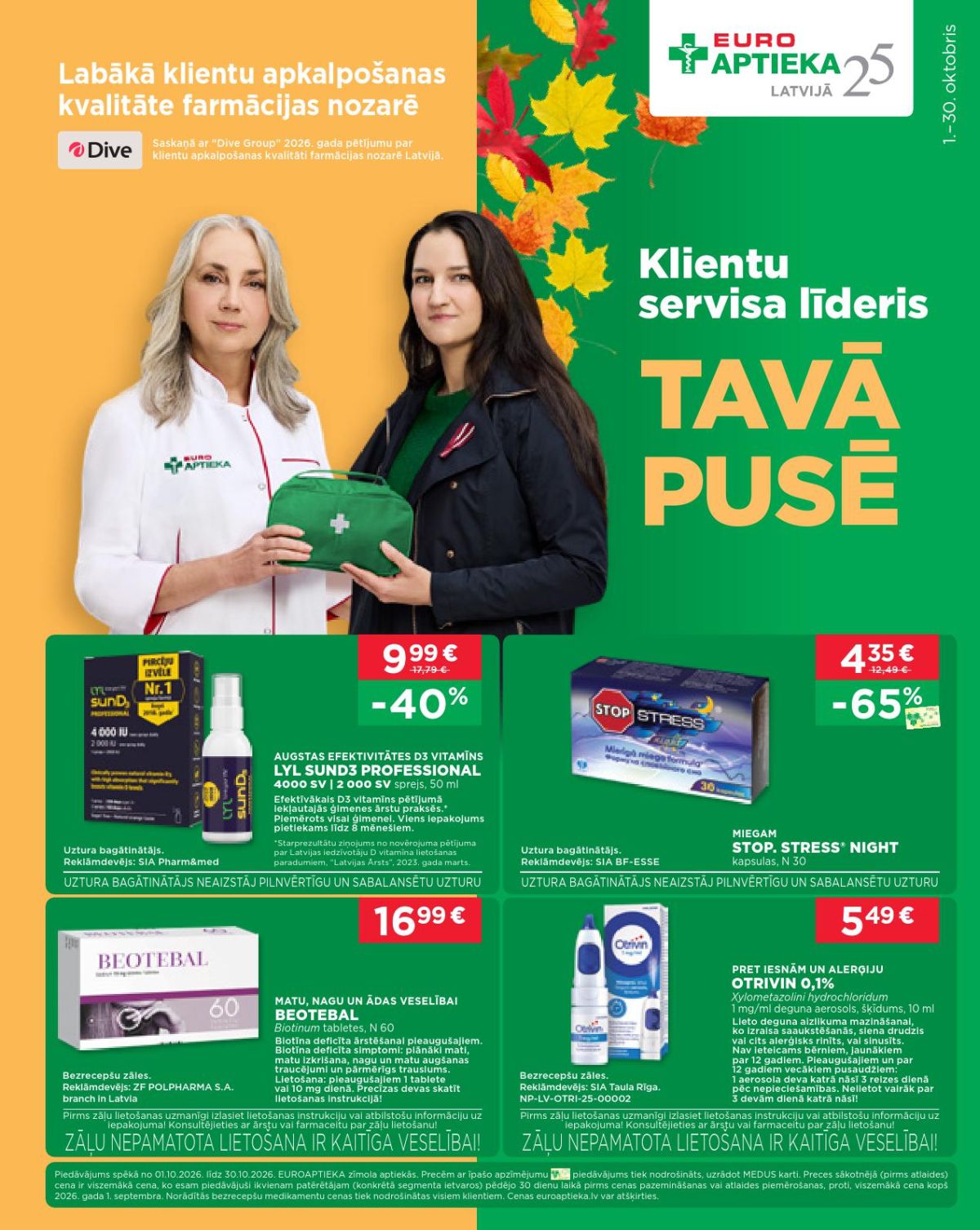 EUROAPTIEKA (01.10.2026 - 30.10.2026)