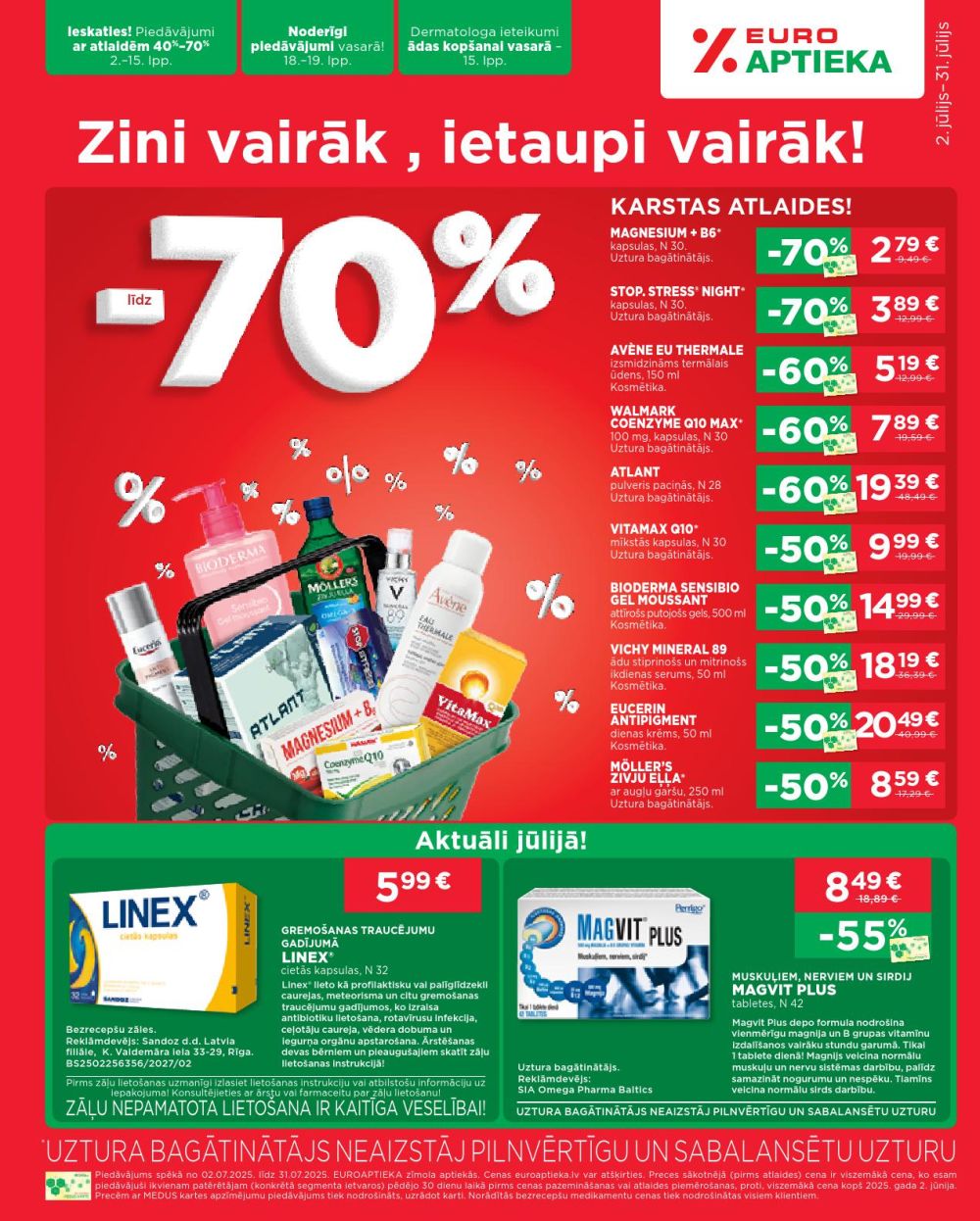 EUROAPTIEKA (02.07.2025 - 31.07.2025)