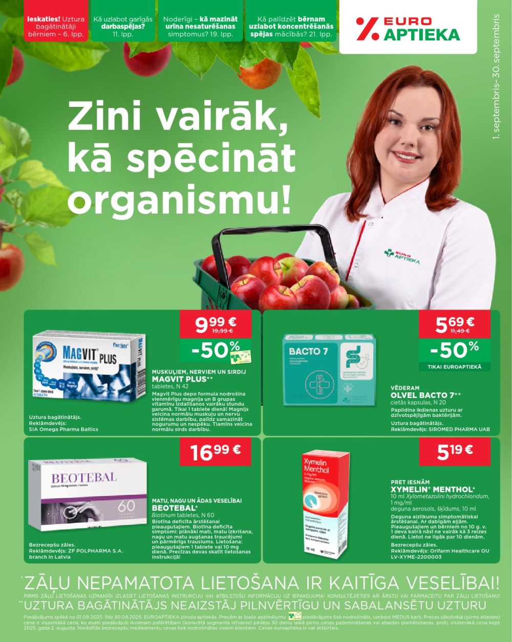 EUROAPTIEKA (01.09.2025 - 30.09.2025)