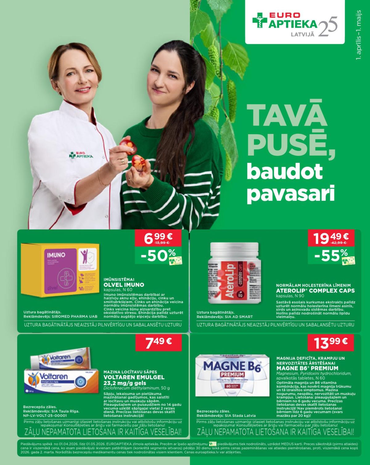 EUROAPTIEKA (01.04.2026 - 01.05.2026)