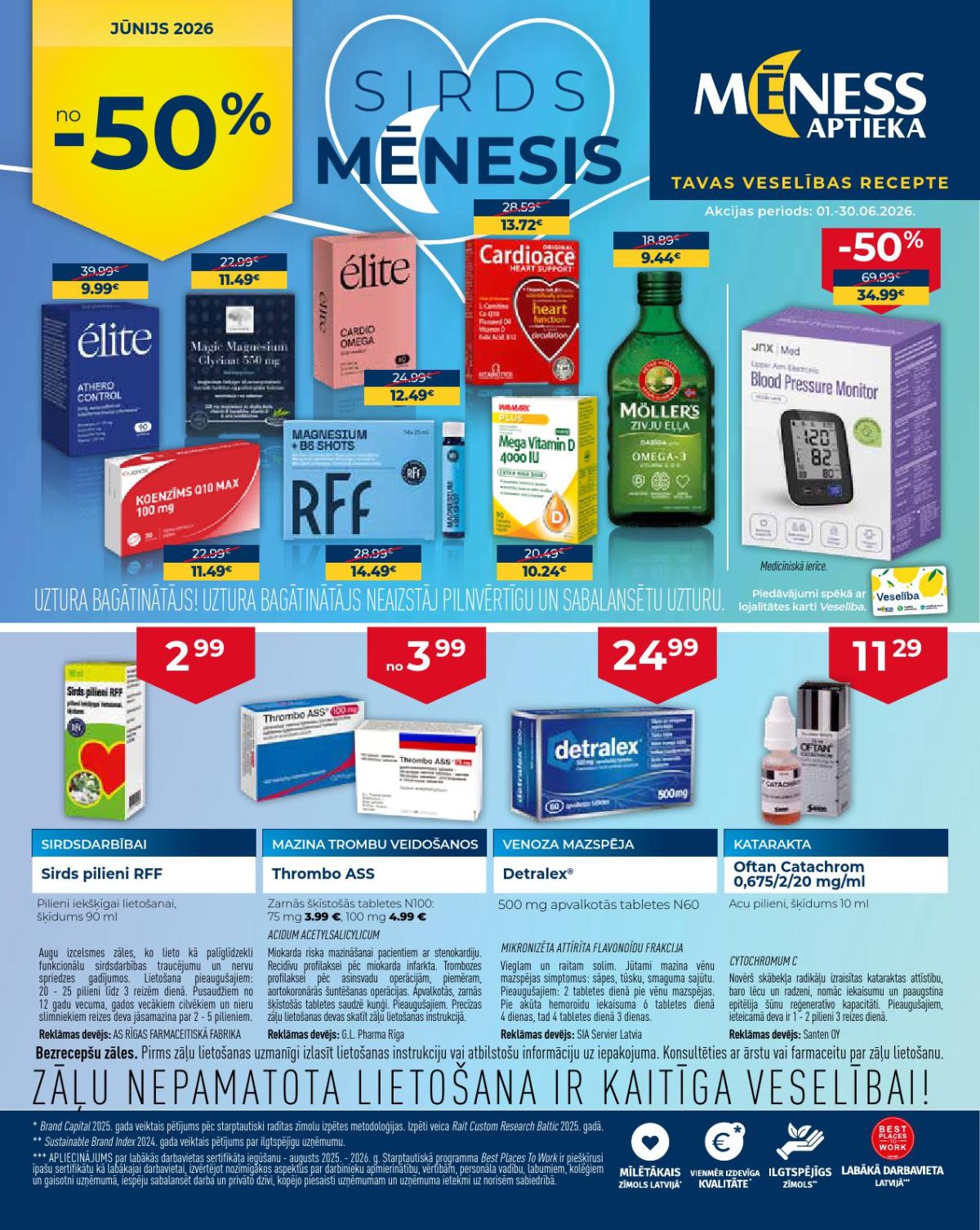 MĒNESS APTIEKA (01.06.2026 - 30.06.2026)