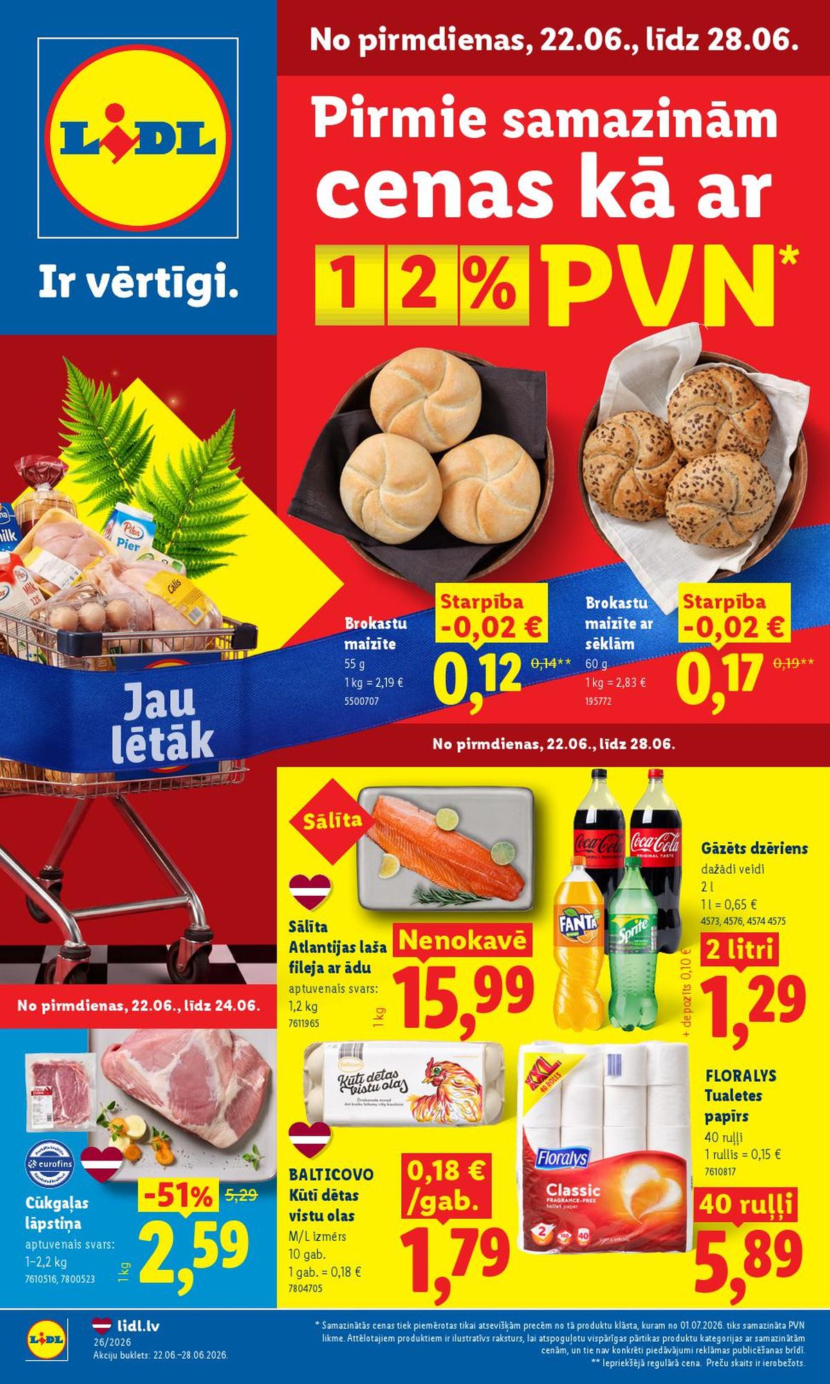 LIDL - Aktuālais akciju buklets (22.06.2026 - 28.06.2026)