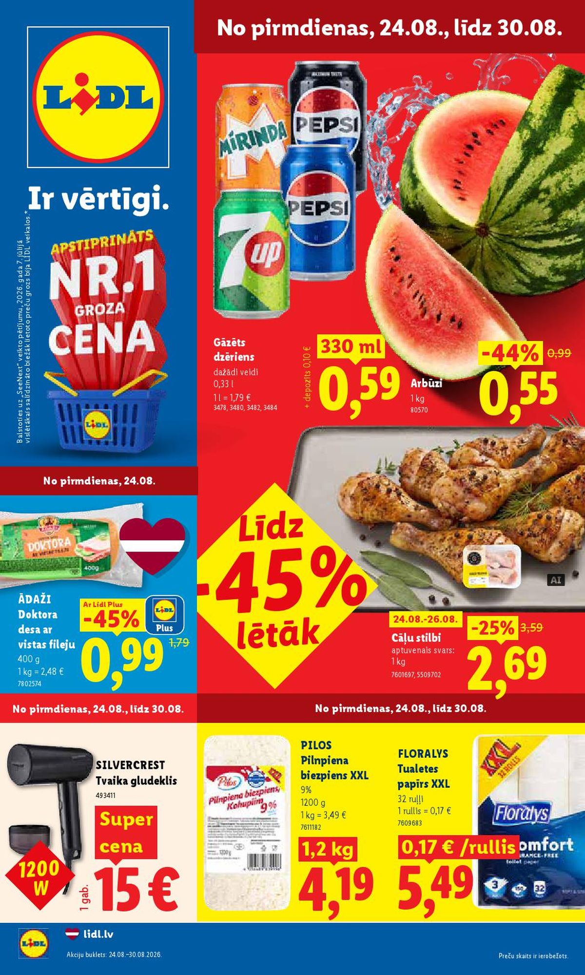 LIDL - Aktuālais akciju buklets (24.08.2026 - 30.08.2026)