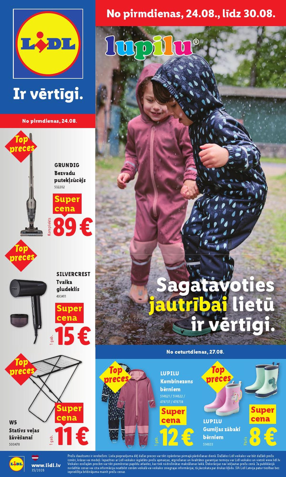 LIDL - Nepārtikas preču piedāvājums (24.08.2026 - 30.08.2026)