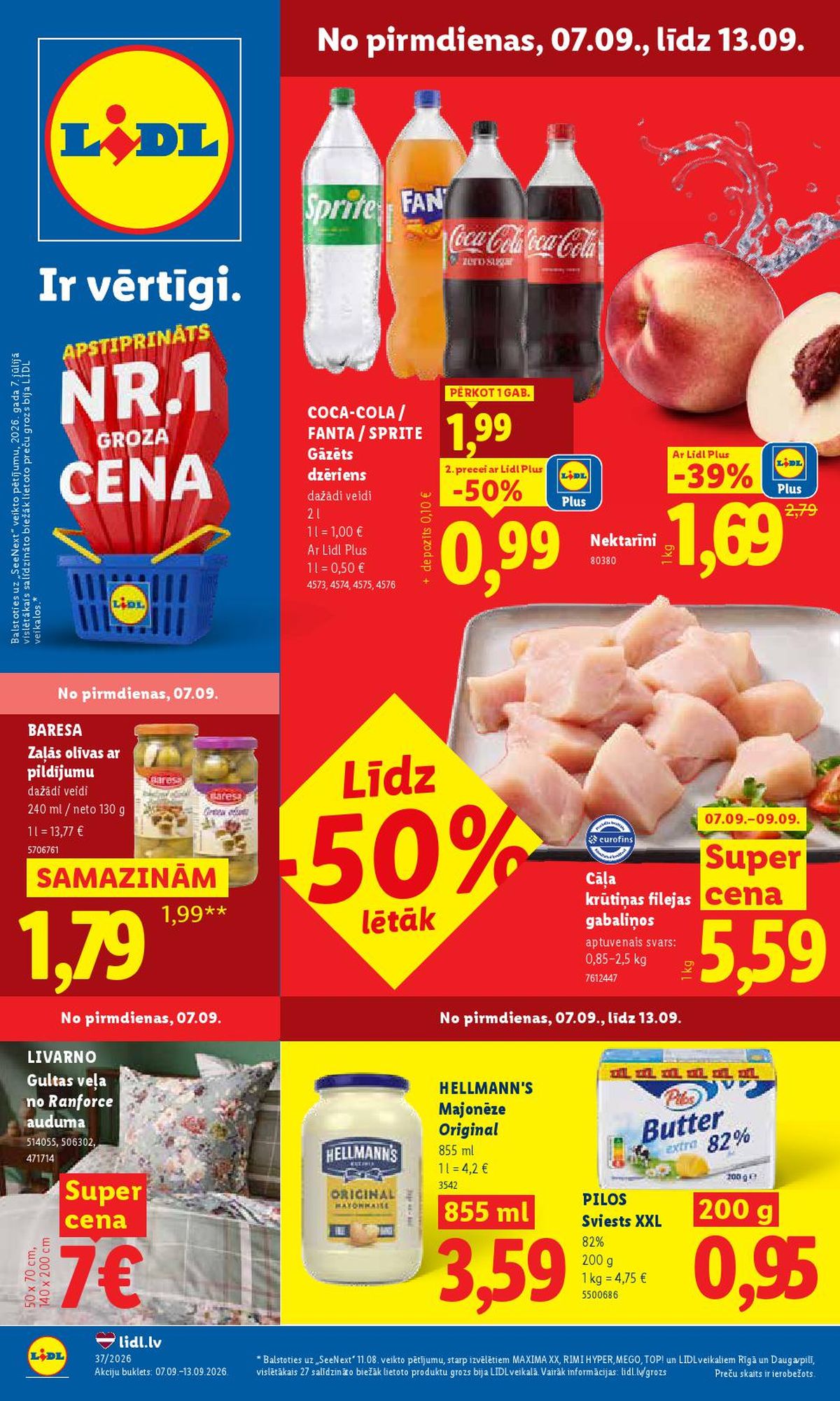 LIDL - Aktuālais akciju buklets (07.09.2026 - 13.09.2026)