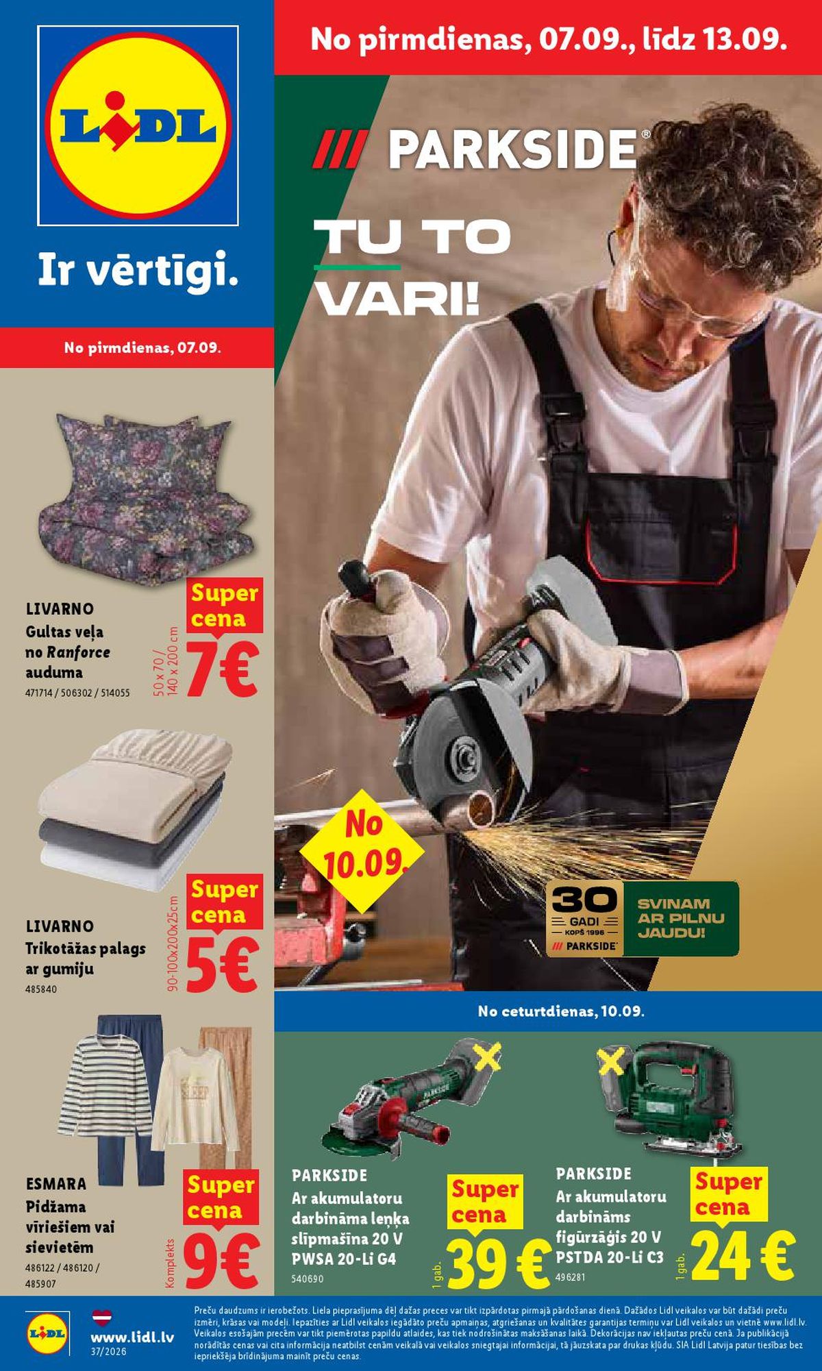 LIDL - Nepārtikas preču piedāvājums (07.09.2026 - 13.09.2026)