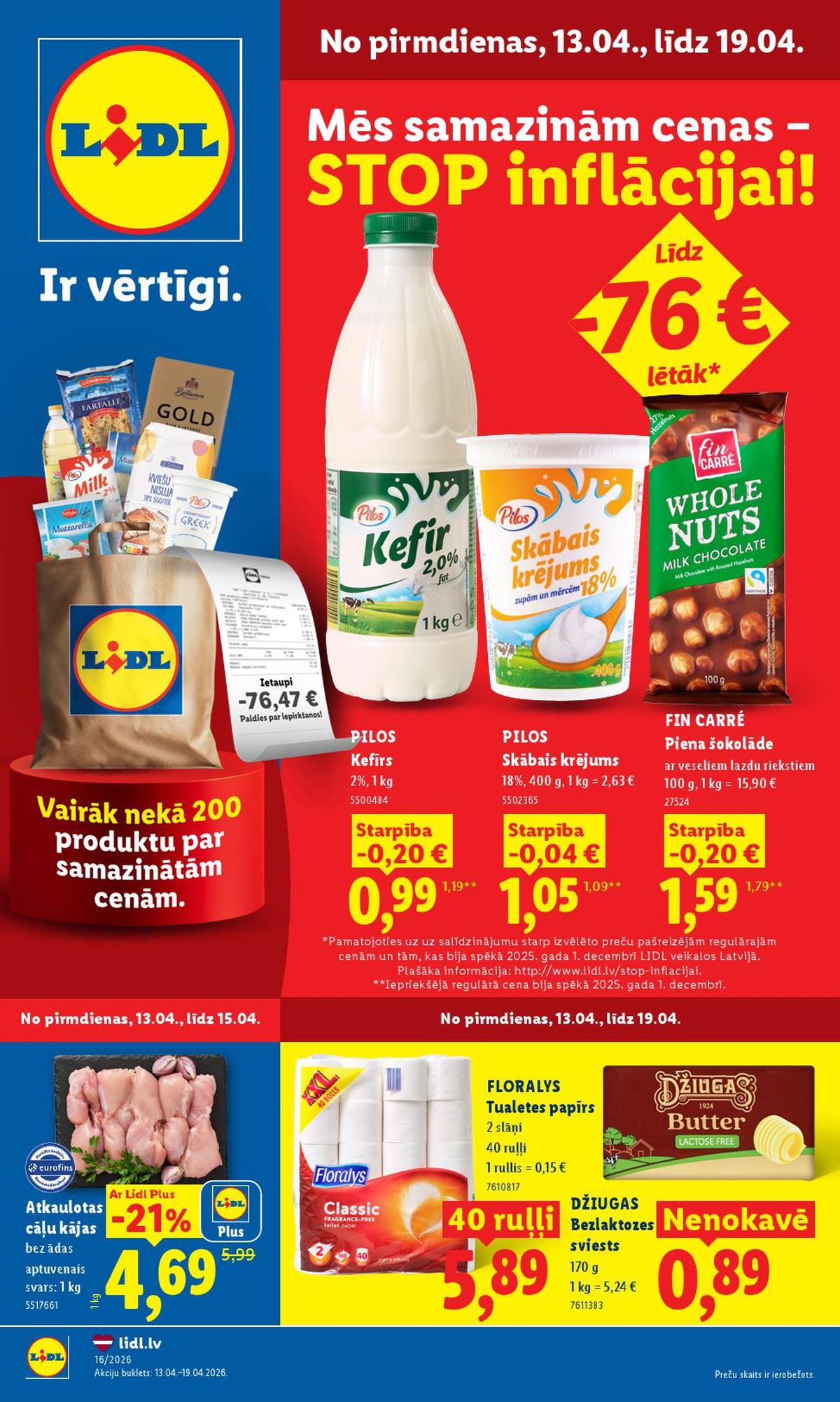 LIDL - Aktuālais akciju buklets (13.04.2026 - 19.04.2026)