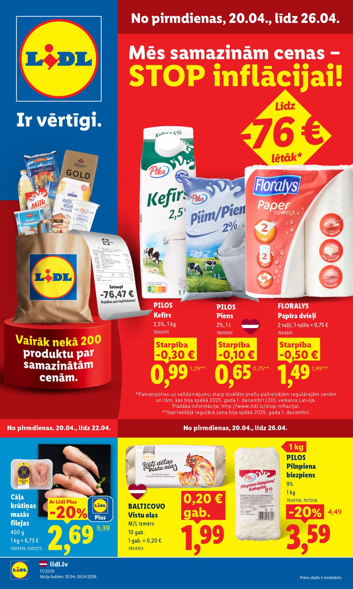 LIDL - Aktuālais akciju buklets (20.04.2026 - 26.04.2026)