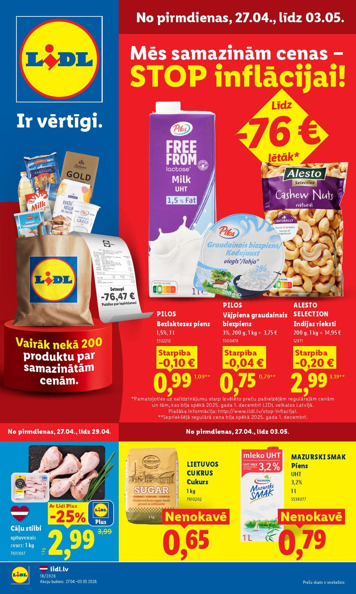 LIDL - Aktuālais akciju buklets (27.04.2026 - 03.05.2026)