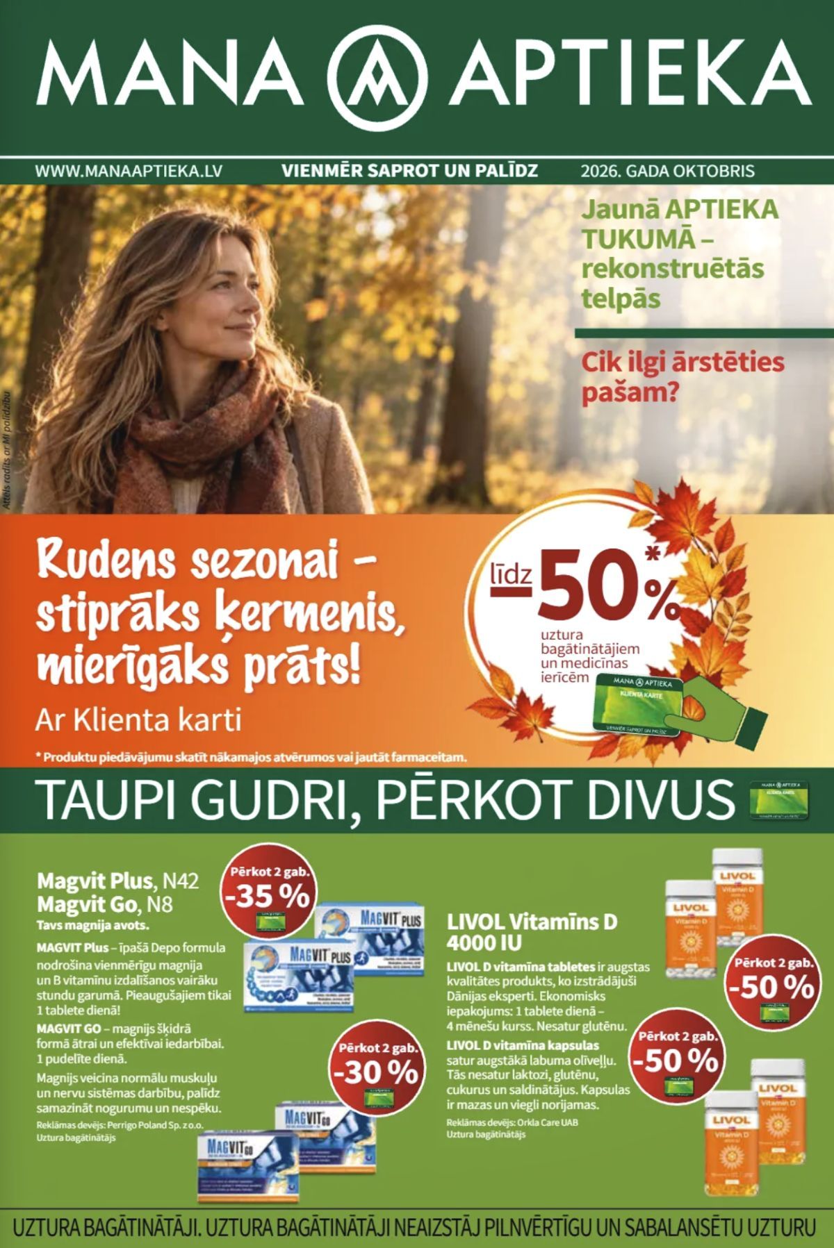 MANA APTIEKA (01.10.2026 - 31.10.2026)
