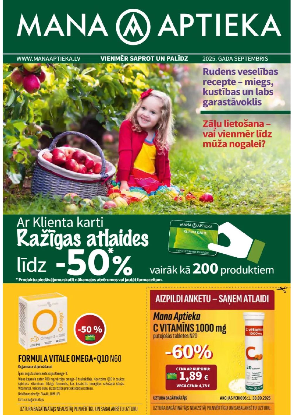 MANA APTIEKA (01.09.2025 - 30.09.2025)