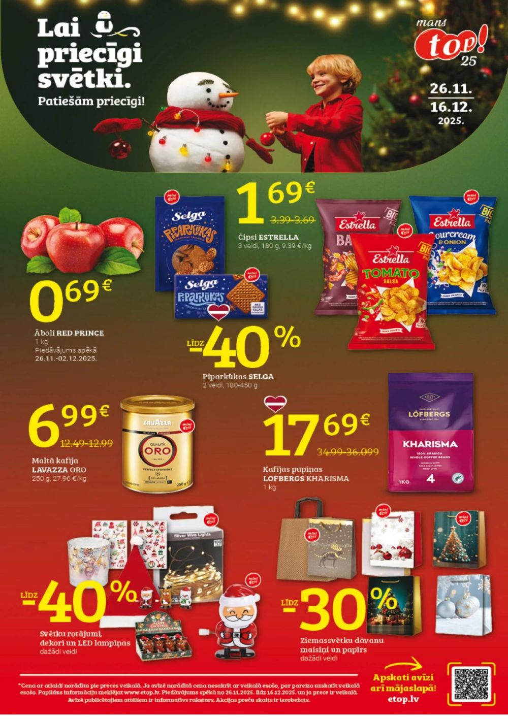 PROMO Cash&Carry offers "Torte ALMONDY" with 20% off, RIMI introduces "FAIRY PLATINUM LEMON" with 66% savings, LIDL presents a festive "Deluxe uzkodas" in their latest promotions and discounts today 2025-11-26
