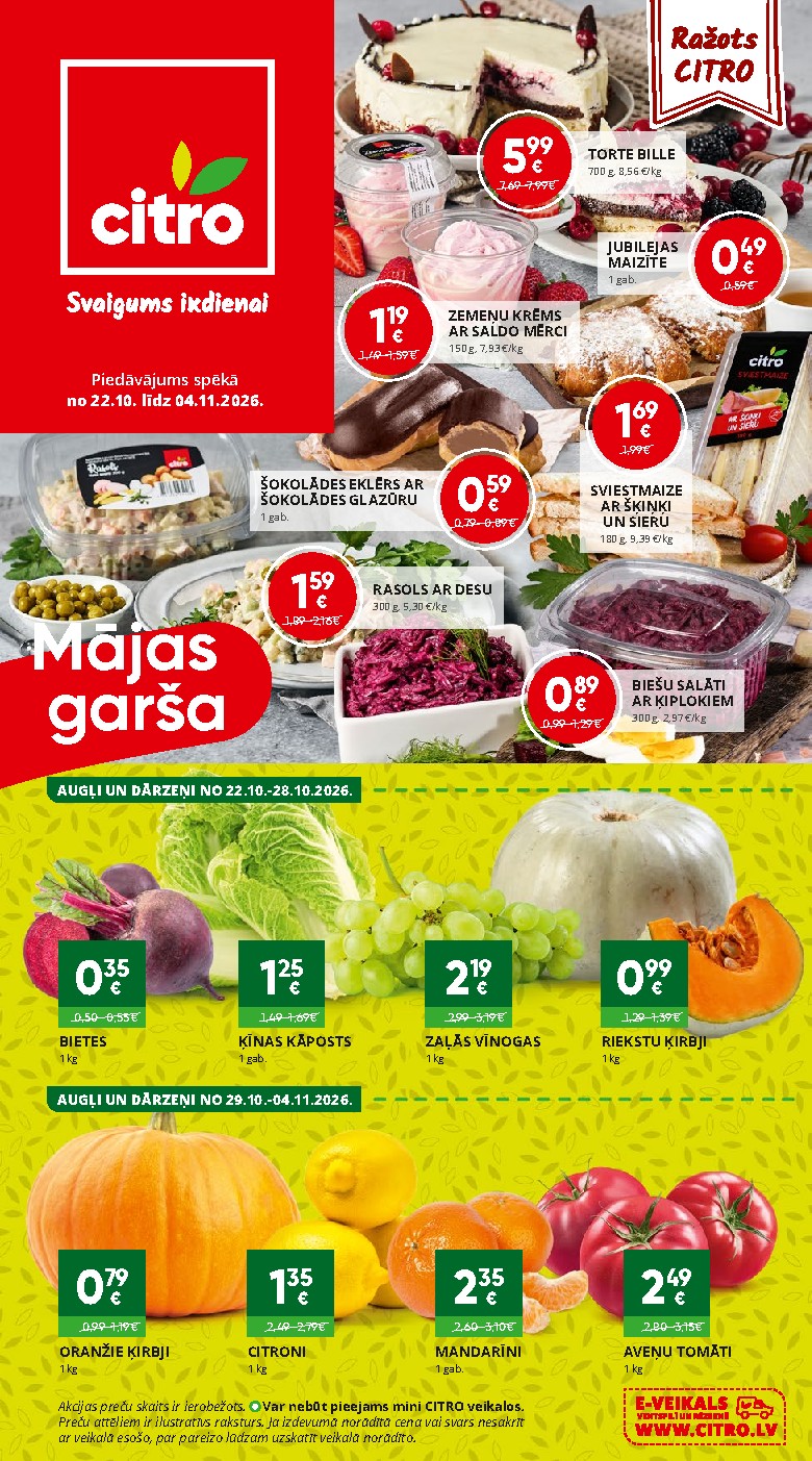 CITRO akcijas (2026-10-22 - 2026-11-04)