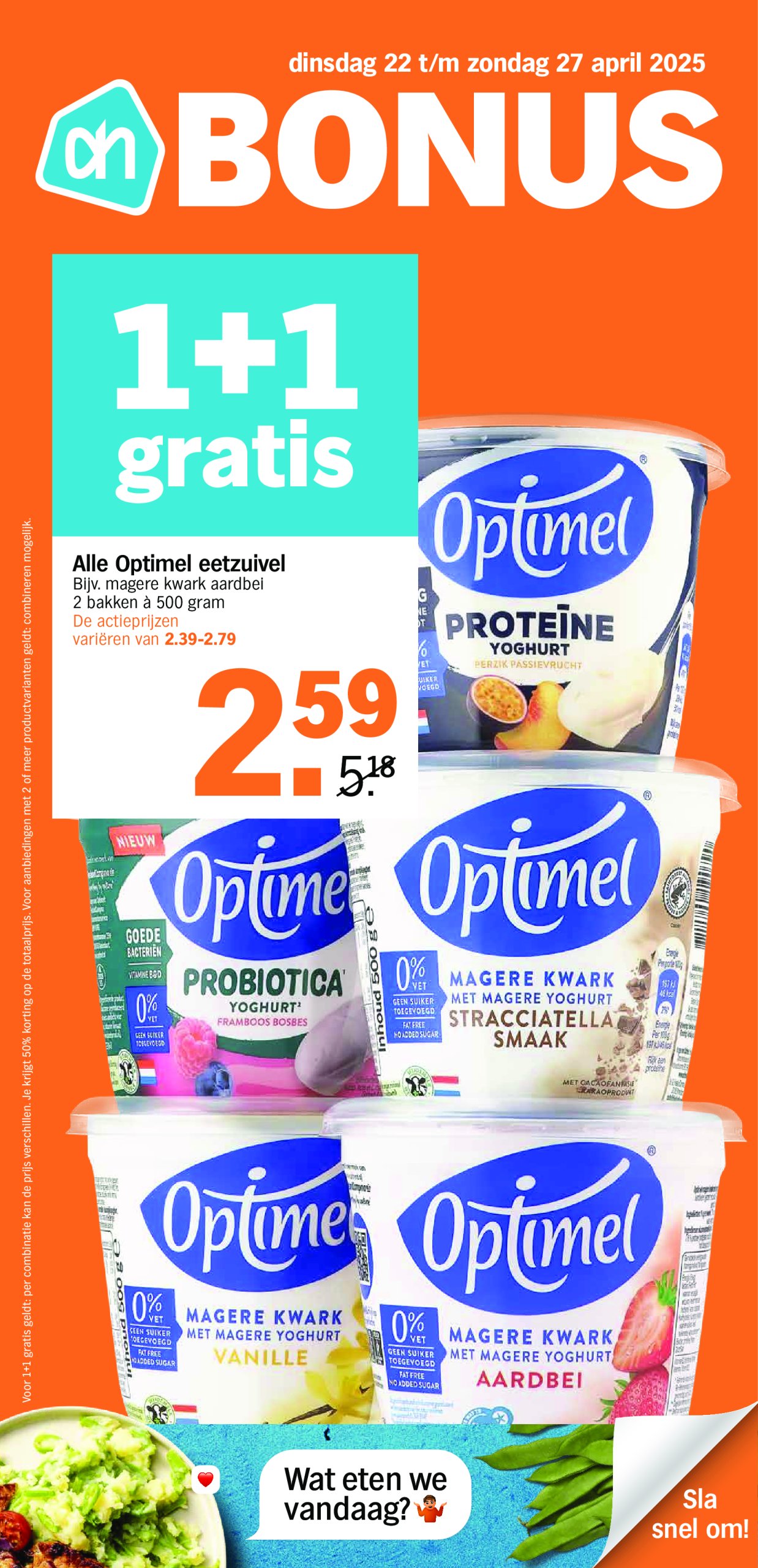 Deze Topaanbiedingen van Albert Heijn: Optimel Yoghurt 1+1 Gratis, Jumbo: Witte Pitloze Druiven voor €1,-, en LIDL: Courgettes met 56% Korting Zijn Vandaag Te Goed om te Missen! Ontdek de Laatste Promoties en Kortingen op 2025-04-23!
