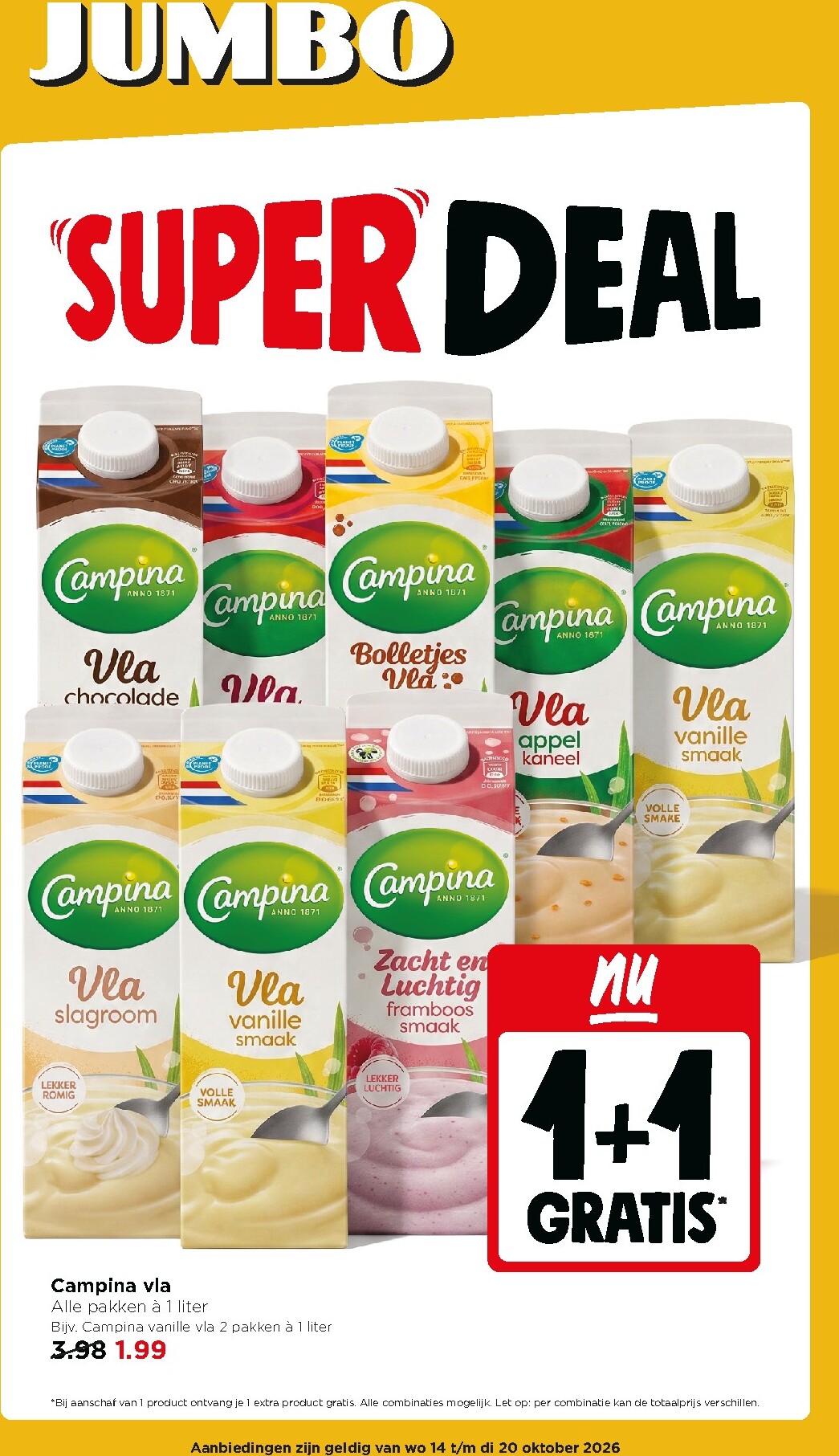 Jumbo folder voor volgende week van woensdag 14-10-2026 tot dinsdag 20-10-2026