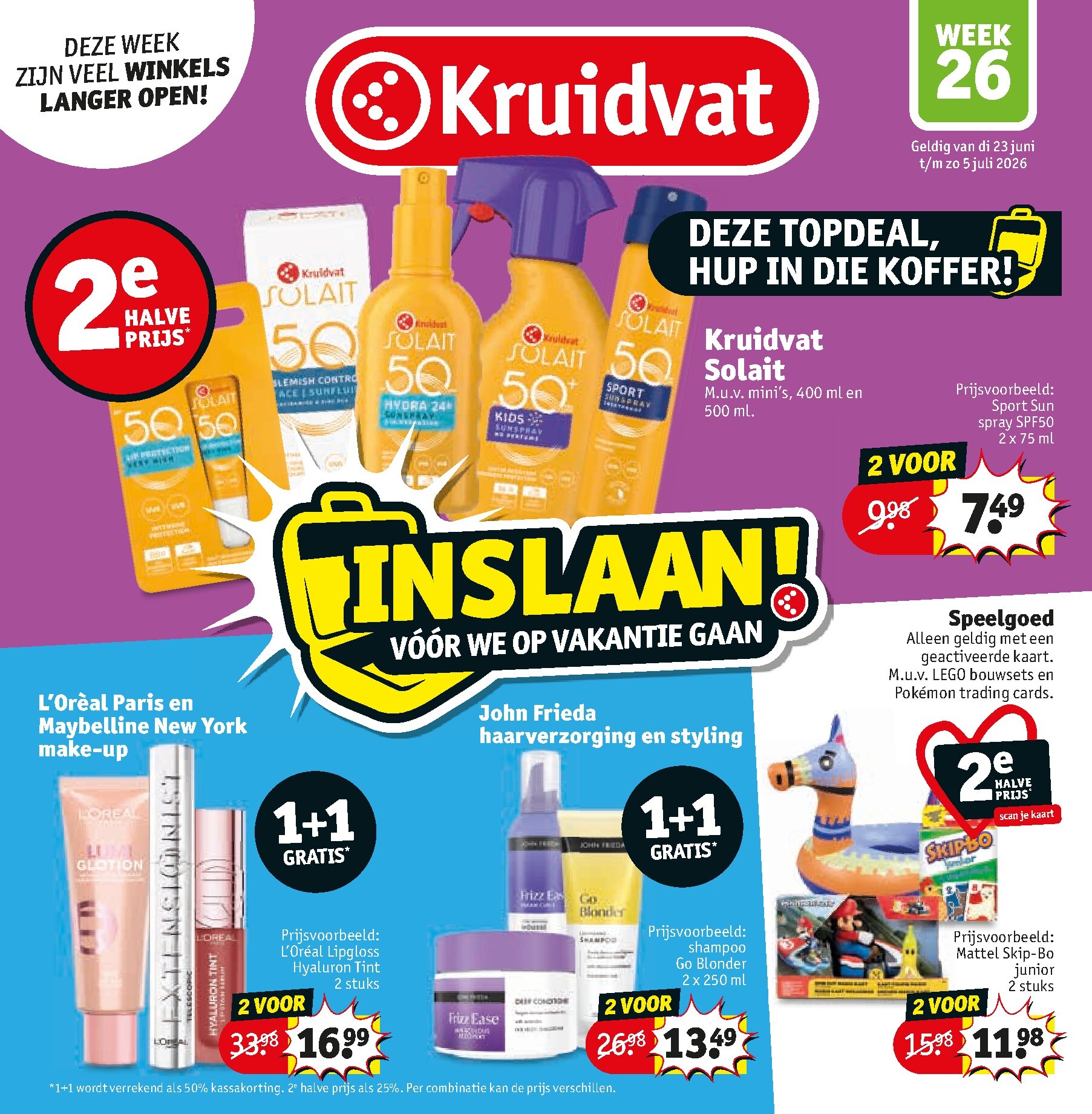 Kruidvat folder voor volgende week van dinsdag 23-06-2026 tot zondag 05-07-2026