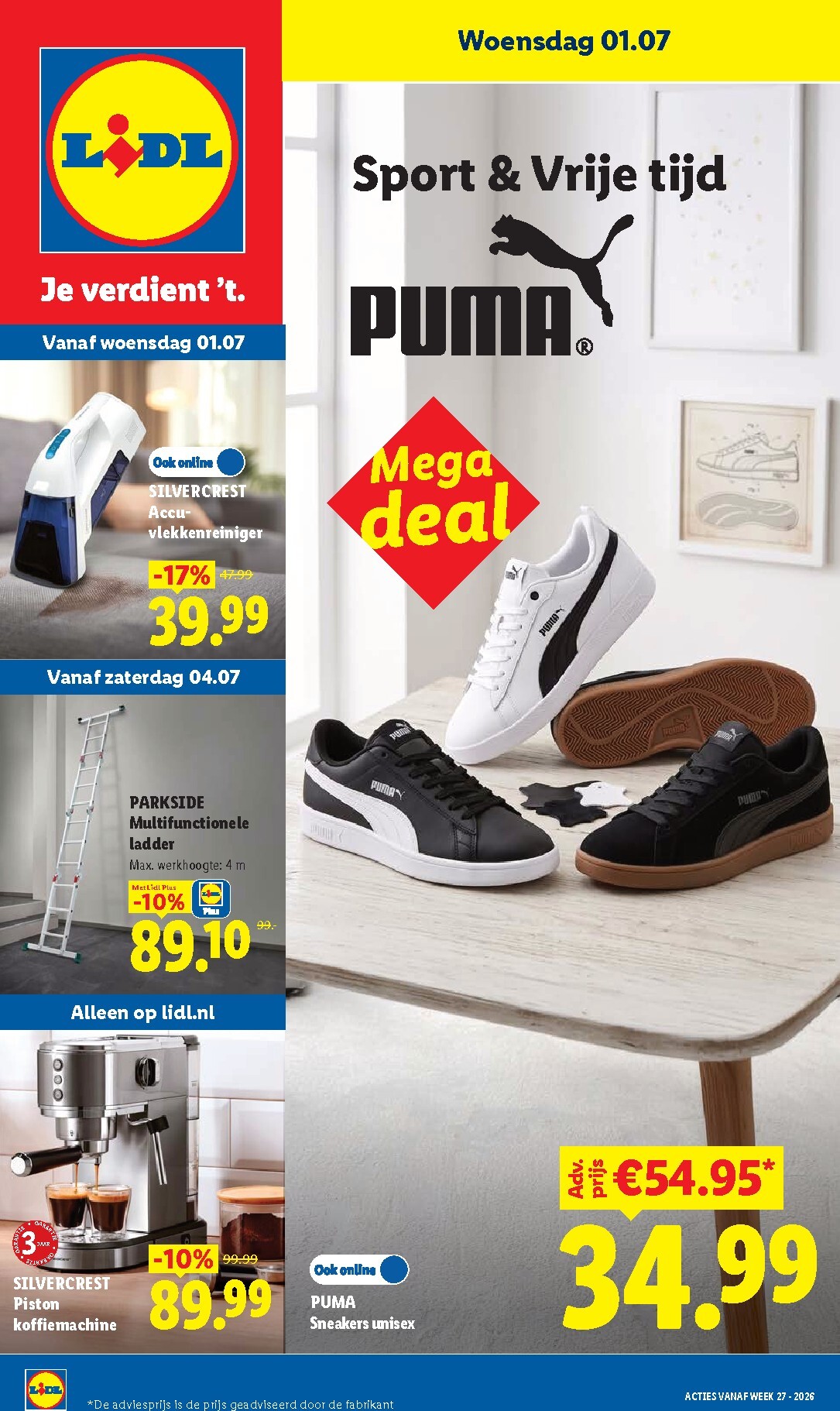 Lidl - Non Food folder - Week 27 folder voor volgende week van woensdag 01-07-2026 tot dinsdag 07-07-2026