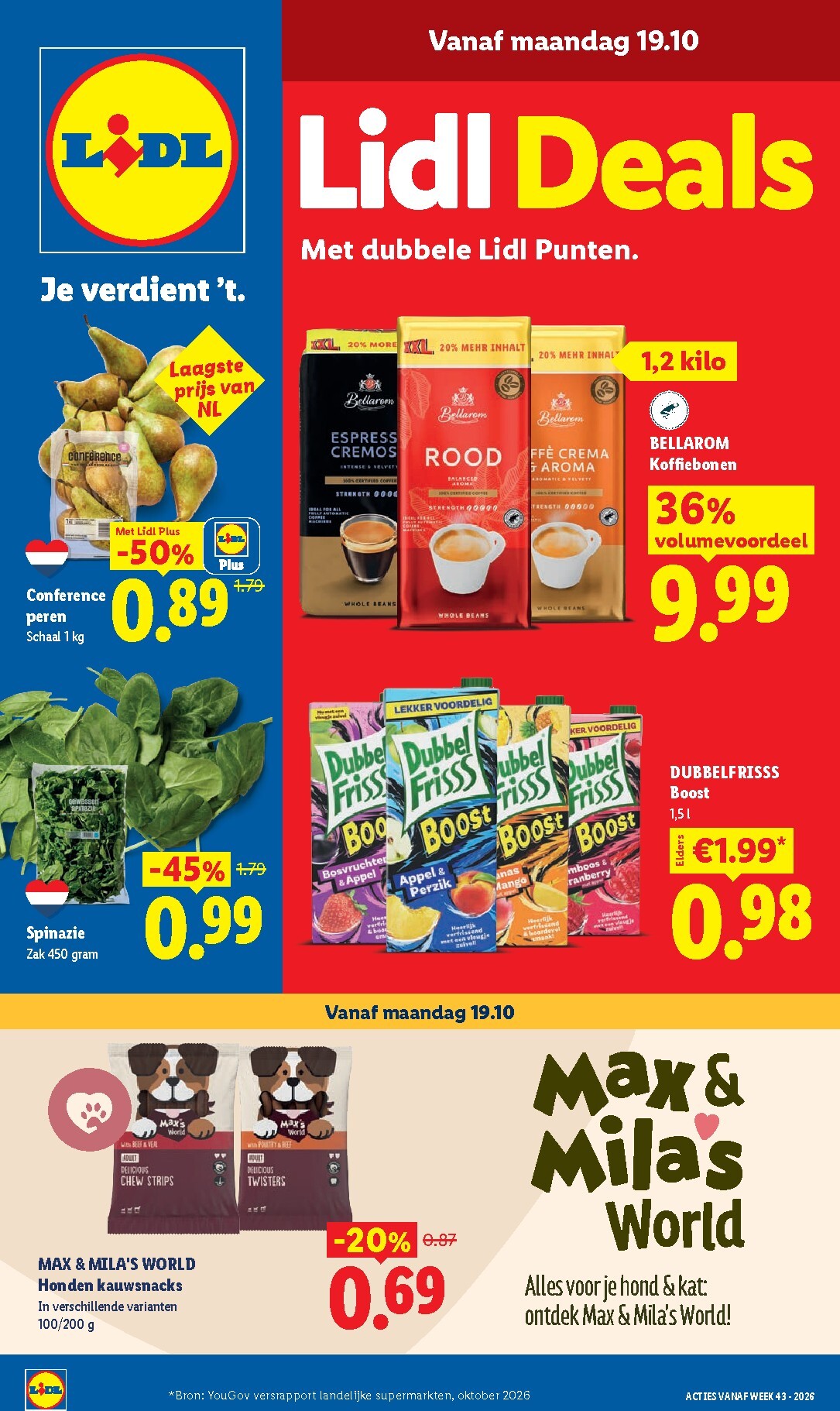 Huidige Lidl folder geldig van maandag 19-10-2026 tot zondag 25-10-2026