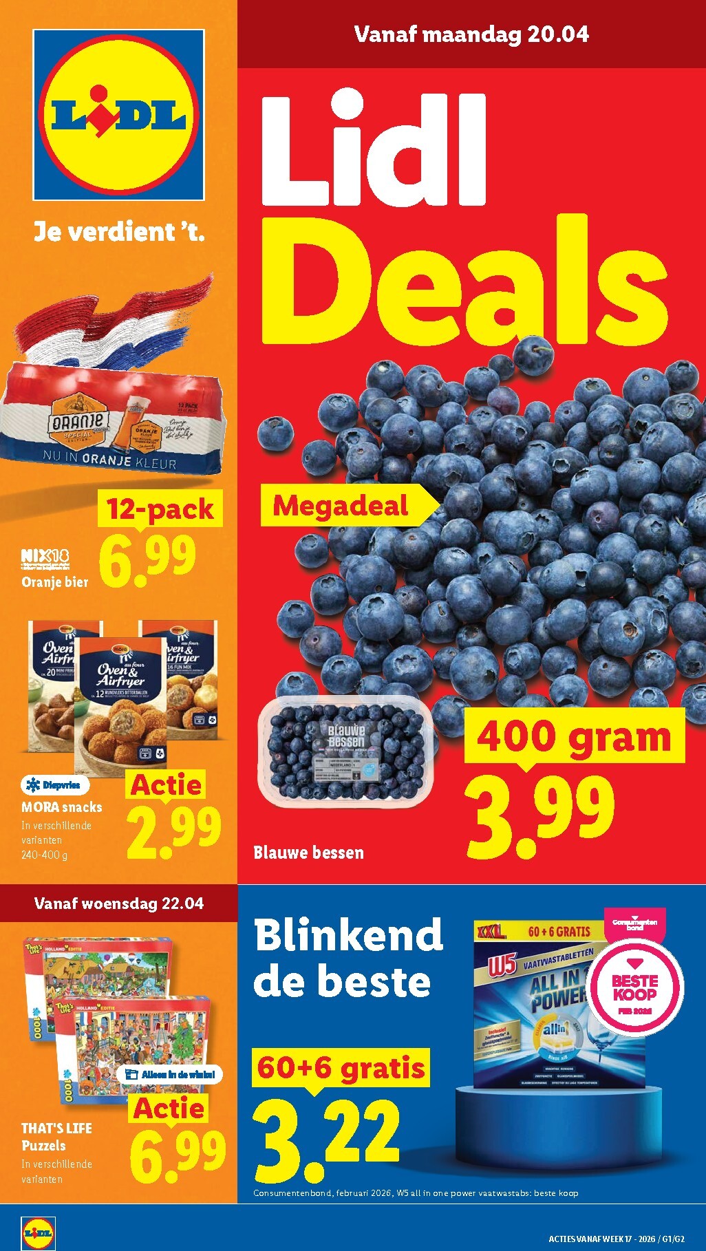 Huidige Lidl folder geldig van maandag 20-04-2026 tot zondag 26-04-2026