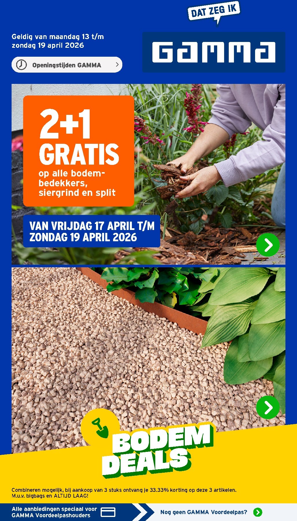 Huidige Gamma folder geldig van maandag 13-04-2026 tot zondag 19-04-2026