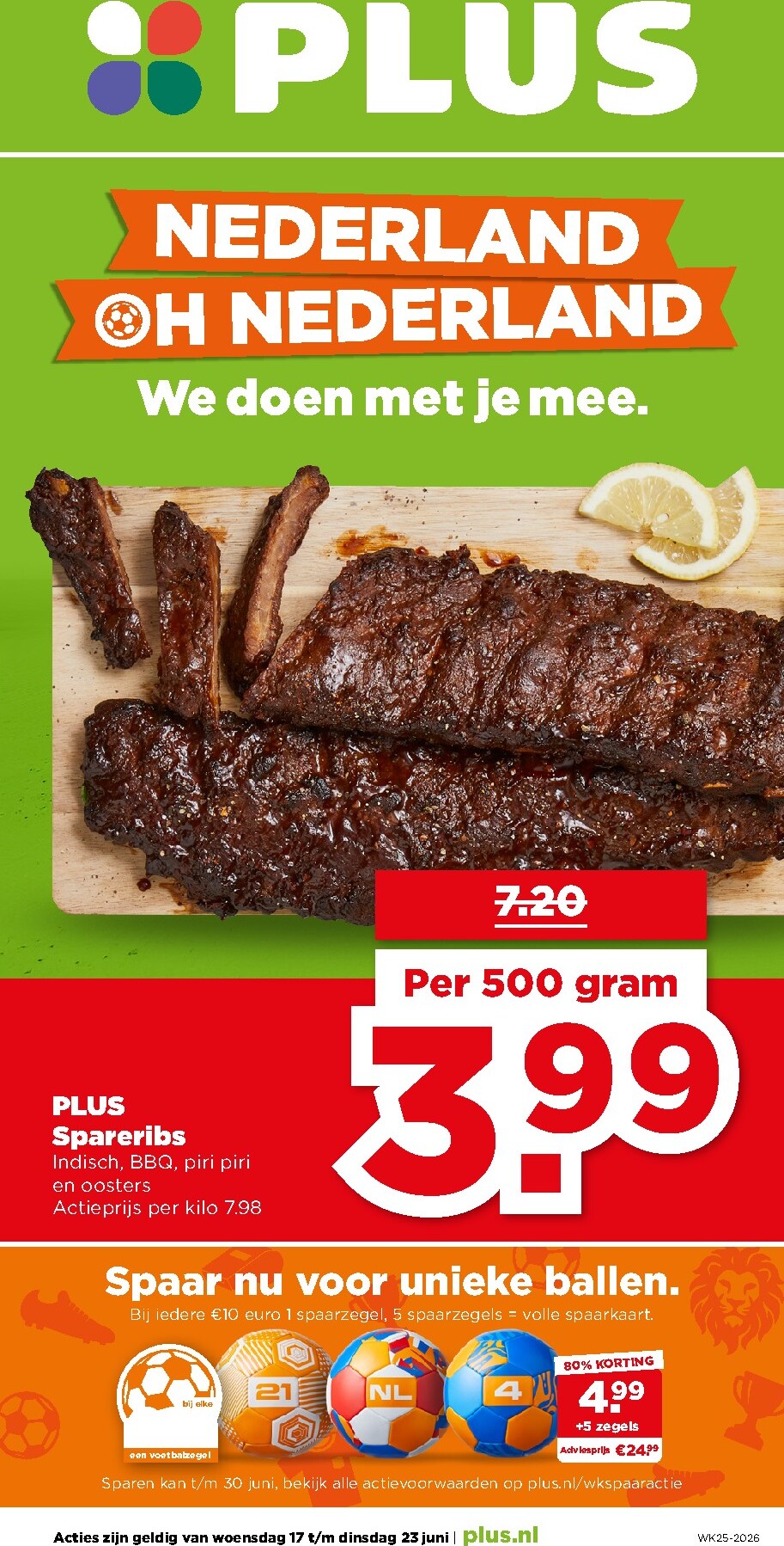 PLUS folder voor volgende week van woensdag 17-06-2026 tot dinsdag 23-06-2026