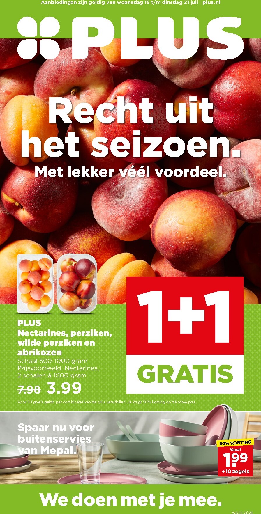 PLUS folder voor volgende week van woensdag 15-07-2026 tot dinsdag 21-07-2026