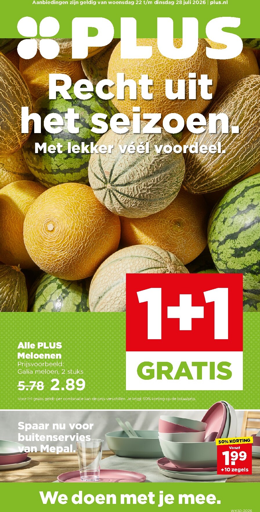 Toekomstige PLUS folder geldig van woensdag 22-07-2026 tot dinsdag 28-07-2026