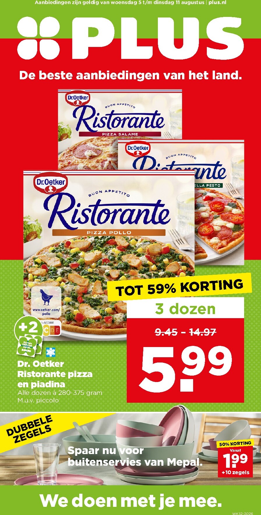 Toekomstige PLUS folder geldig van woensdag 05-08-2026 tot dinsdag 11-08-2026