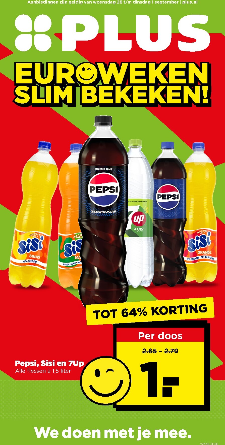 PLUS folder voor volgende week van woensdag 26-08-2026 tot dinsdag 01-09-2026