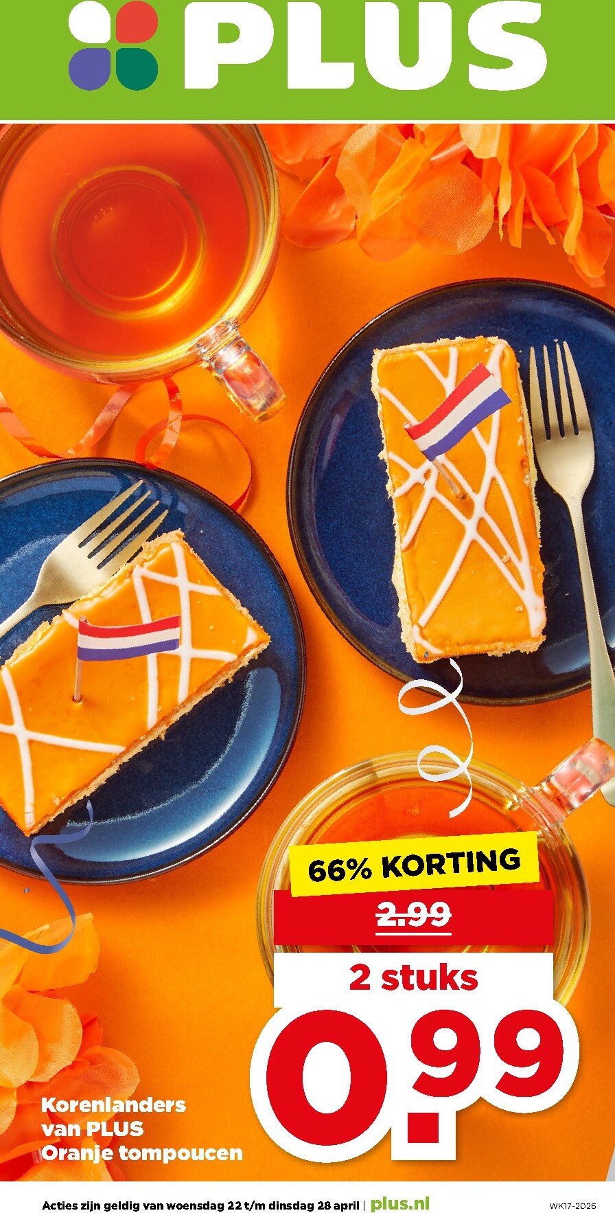 PLUS folder voor volgende week van woensdag 22-04-2026 tot dinsdag 28-04-2026