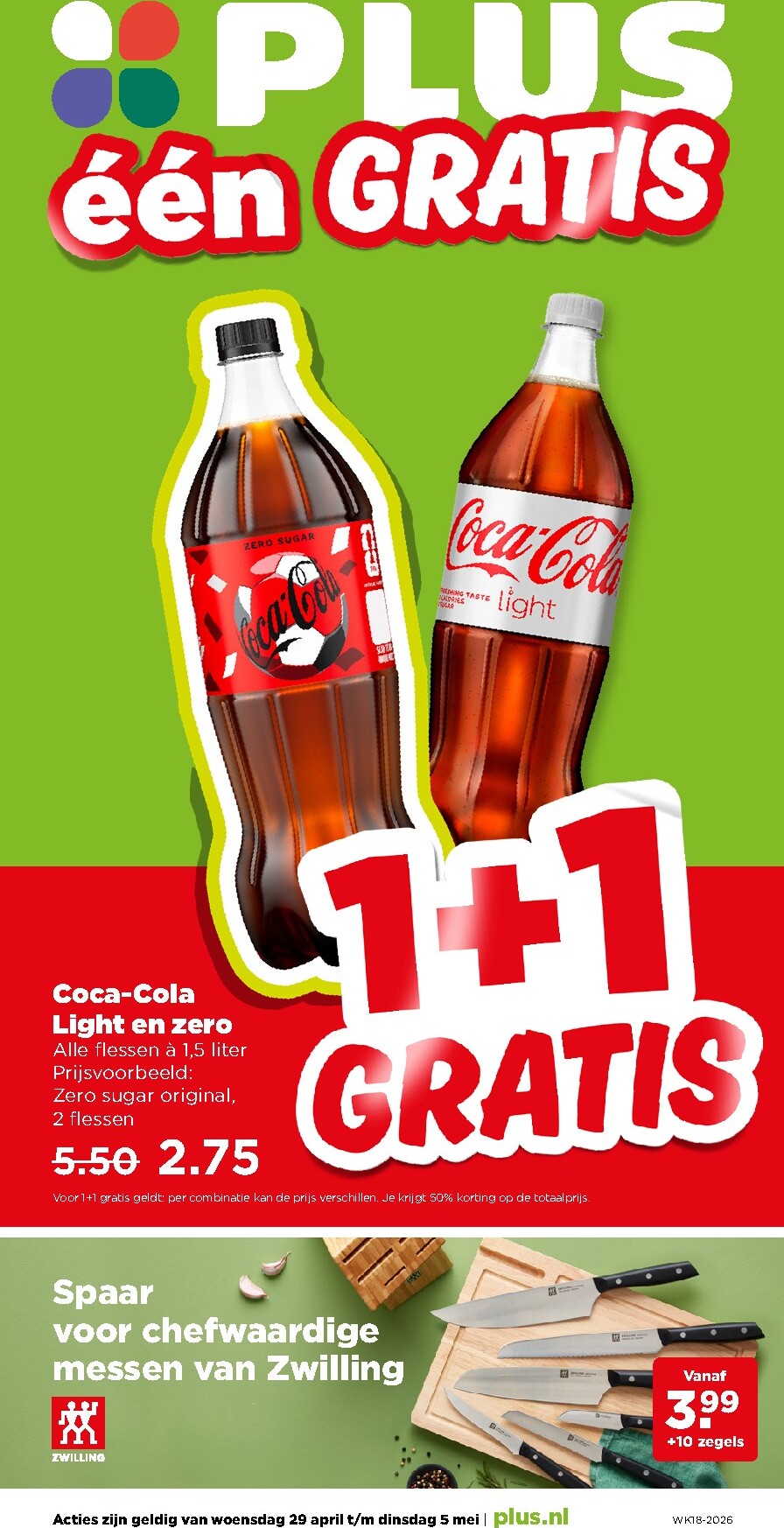 PLUS folder voor volgende week van woensdag 29-04-2026 tot dinsdag 05-05-2026