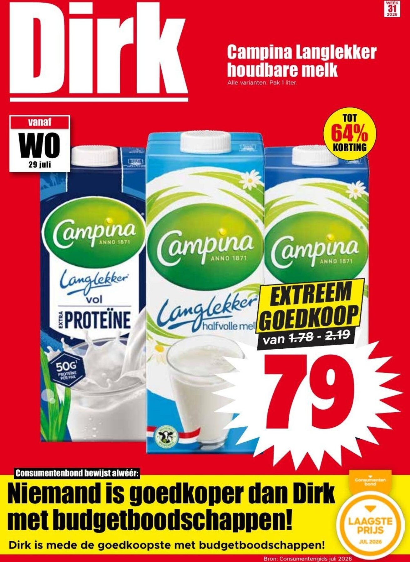 Dirk folder voor volgende week van woensdag 29-07-2026 tot dinsdag 04-08-2026