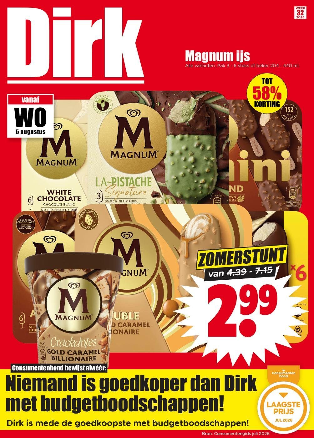 Huidige Dirk folder geldig van woensdag 05-08-2026 tot dinsdag 11-08-2026