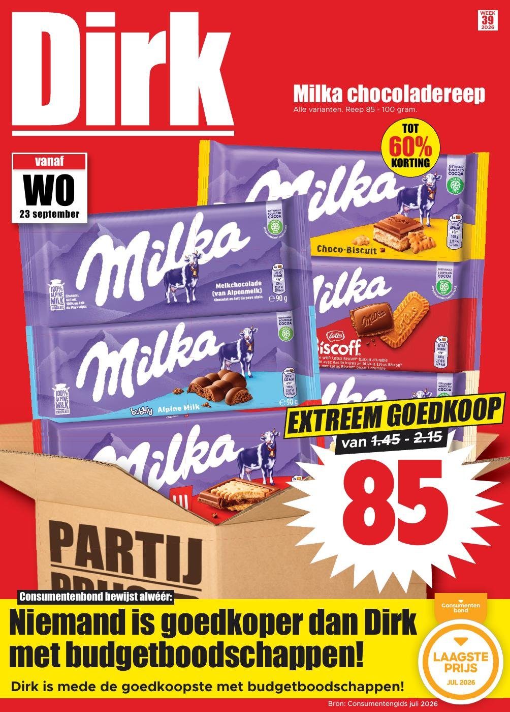 Dirk folder voor volgende week van woensdag 23-09-2026 tot dinsdag 29-09-2026