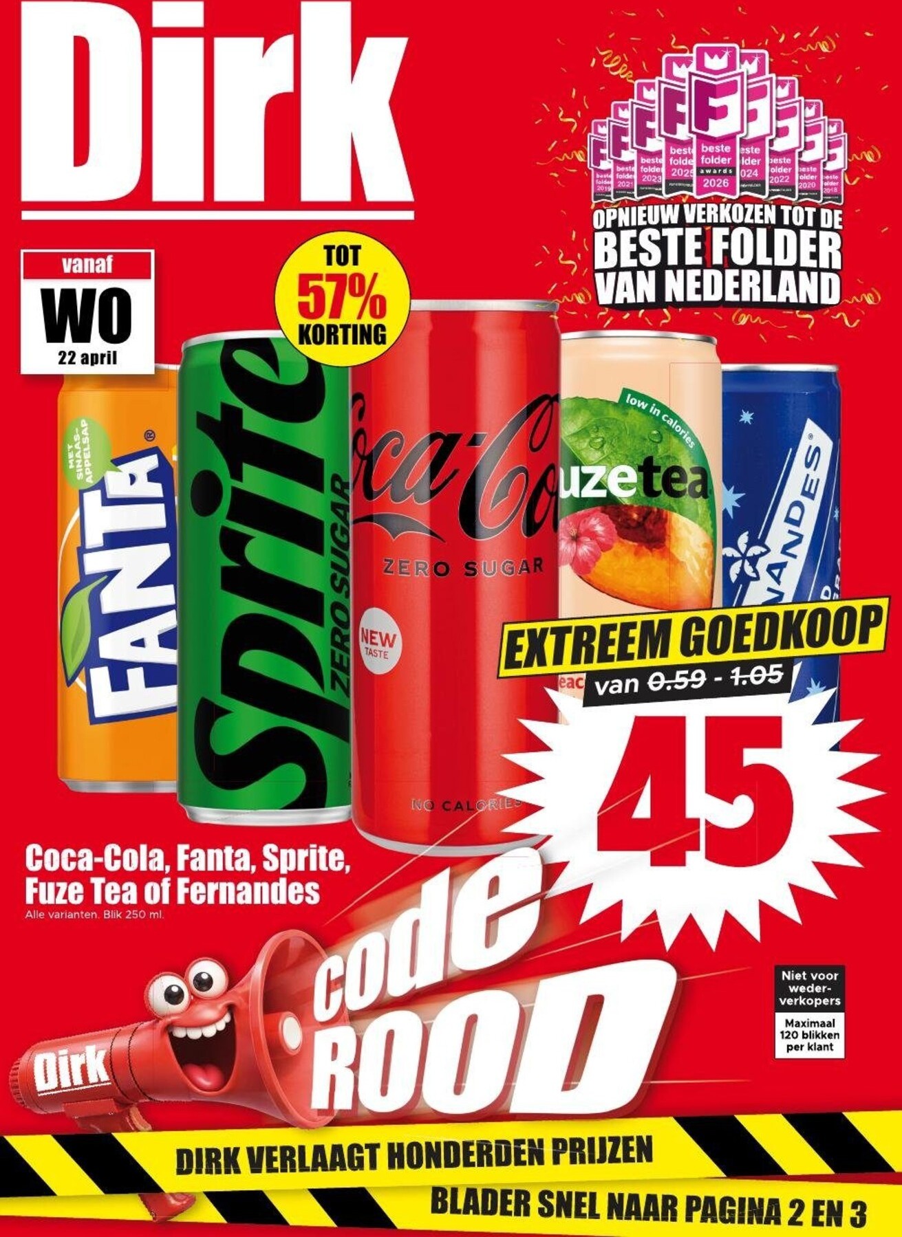 Dirk folder voor volgende week van woensdag 22-04-2026 tot dinsdag 28-04-2026