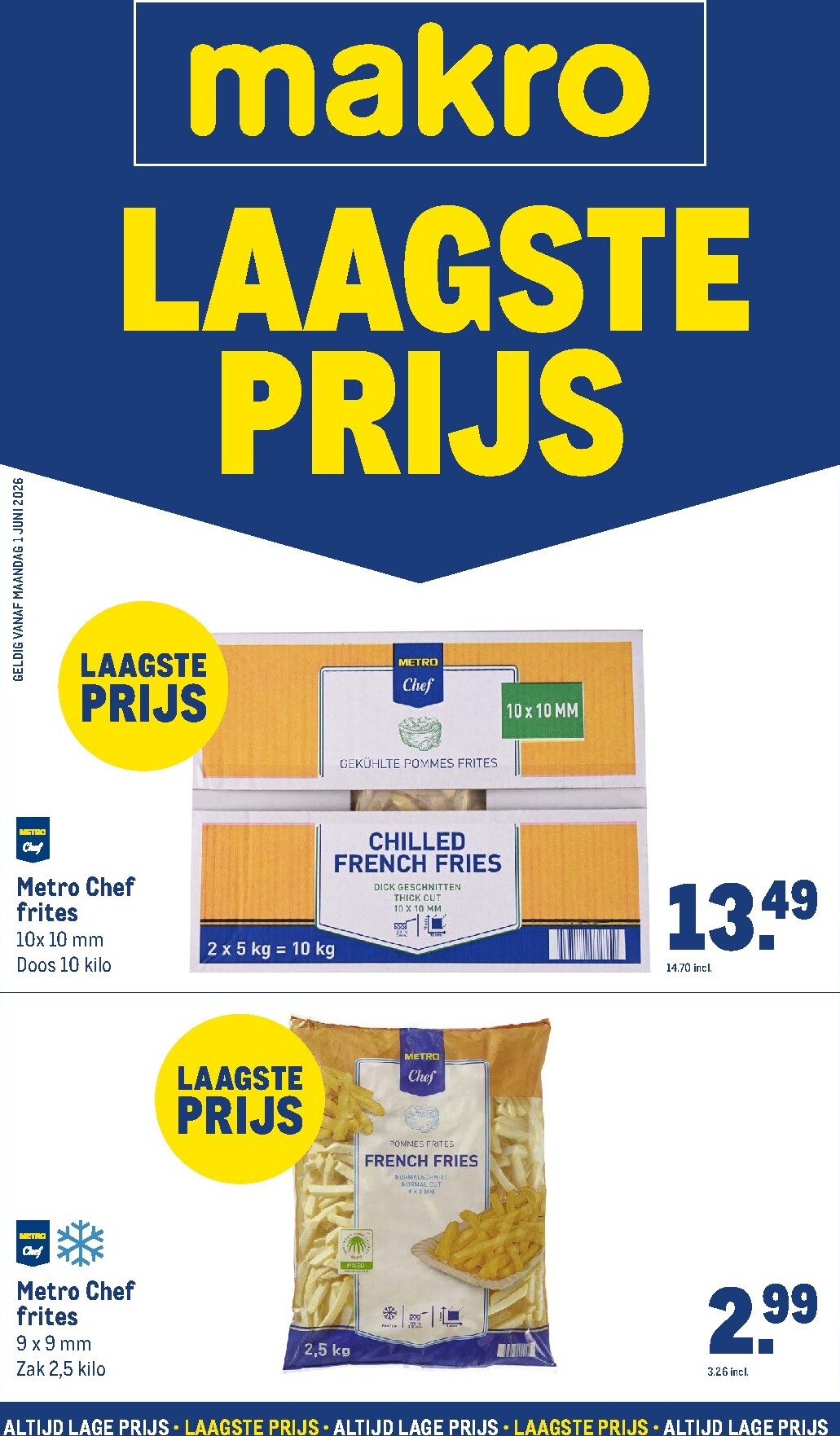 Huidige Makro - Laagste prijs folder geldig van zondag 01-02-2026 tot zondag 07-06-2026