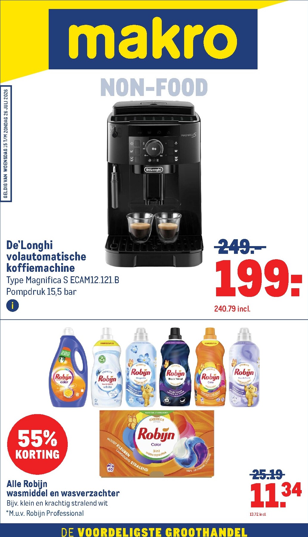 Makro - Non Food folder voor volgende week van woensdag 15-07-2026 tot zondag 26-07-2026