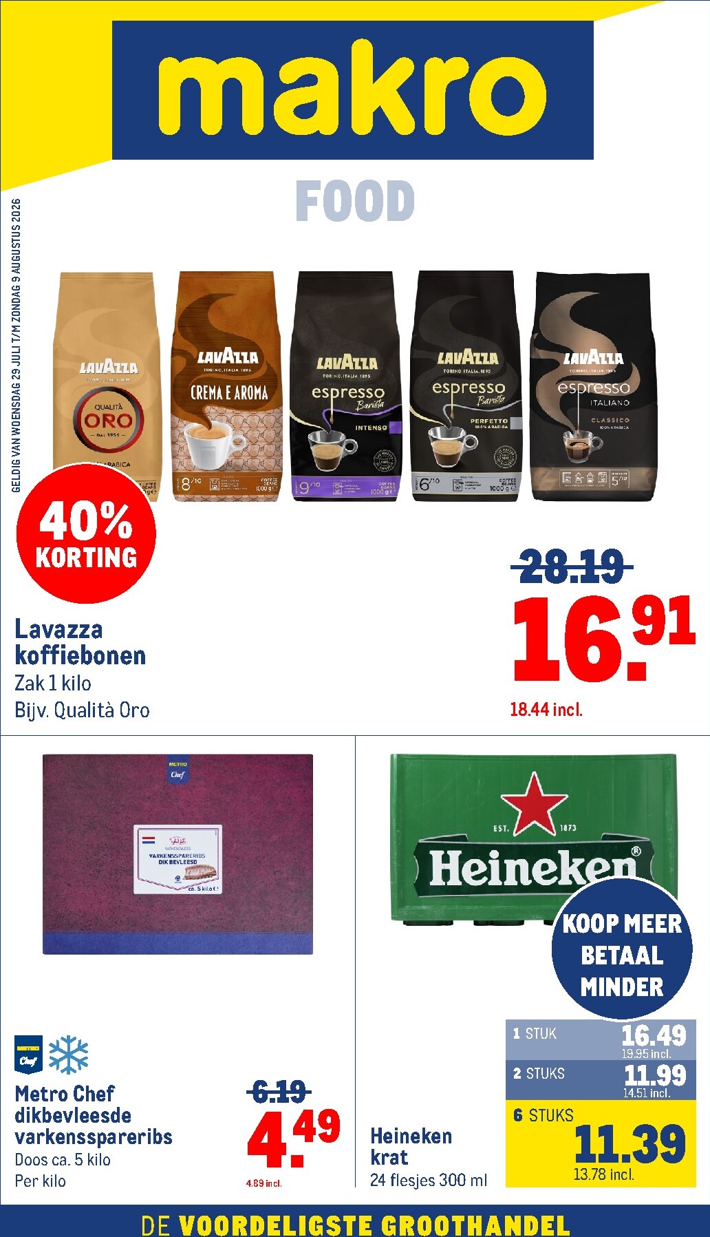 Makro folder voor volgende week van woensdag 29-07-2026 tot zondag 09-08-2026