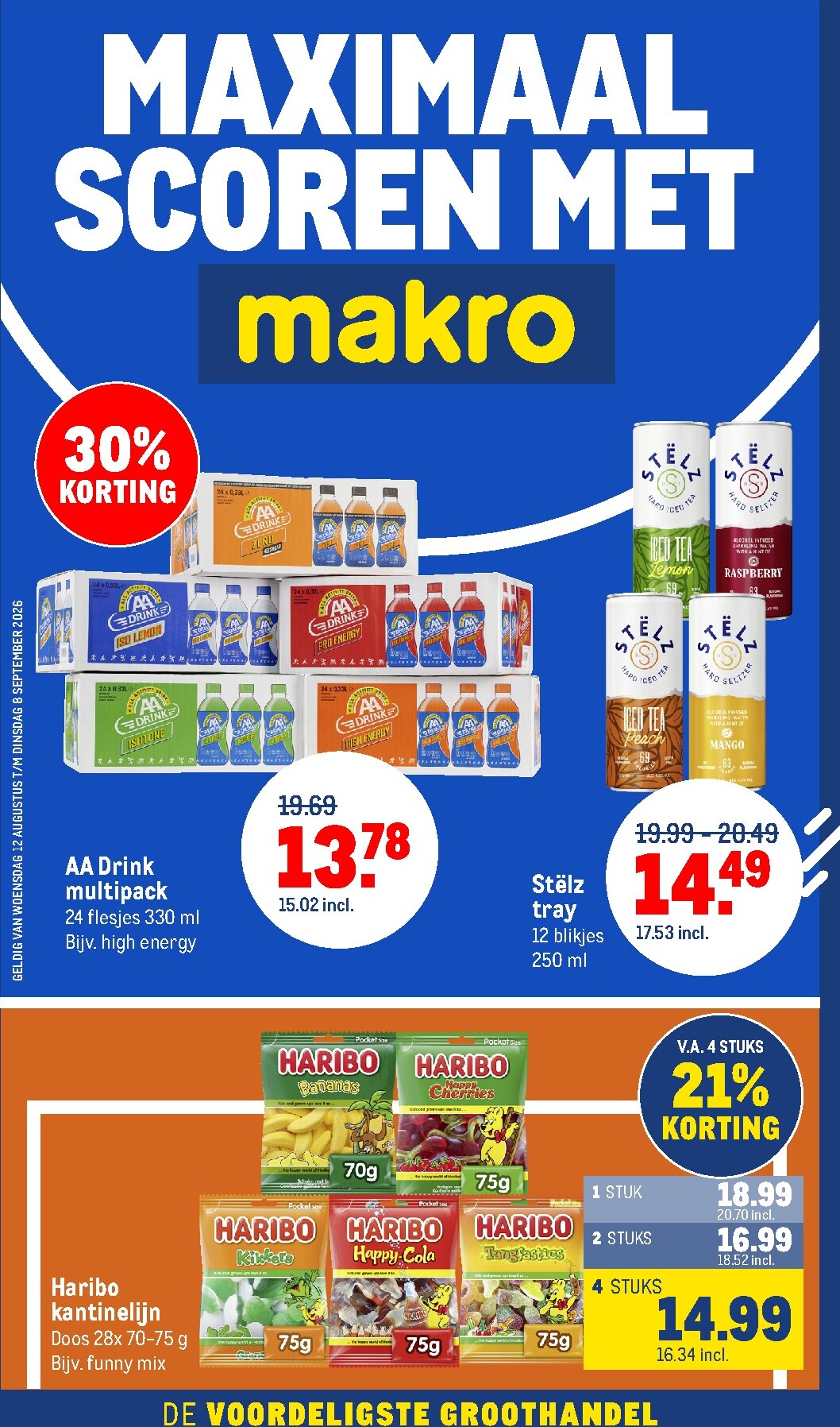 Huidige Makro - Kantine folder geldig van woensdag 12-08-2026 tot dinsdag 08-09-2026