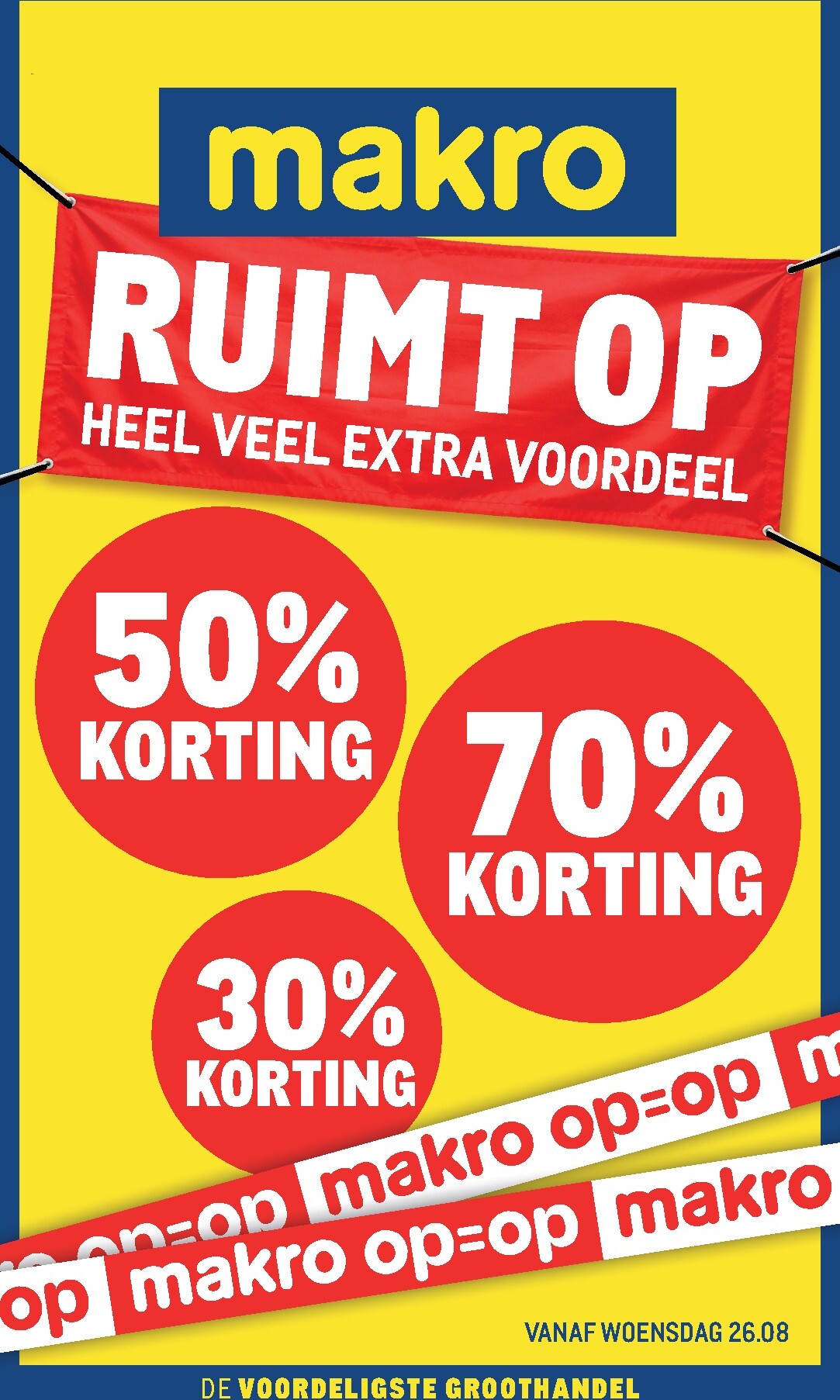 Makro - Makro ruimt op folder voor volgende week van woensdag 26-08-2026 tot zaterdag 29-08-2026