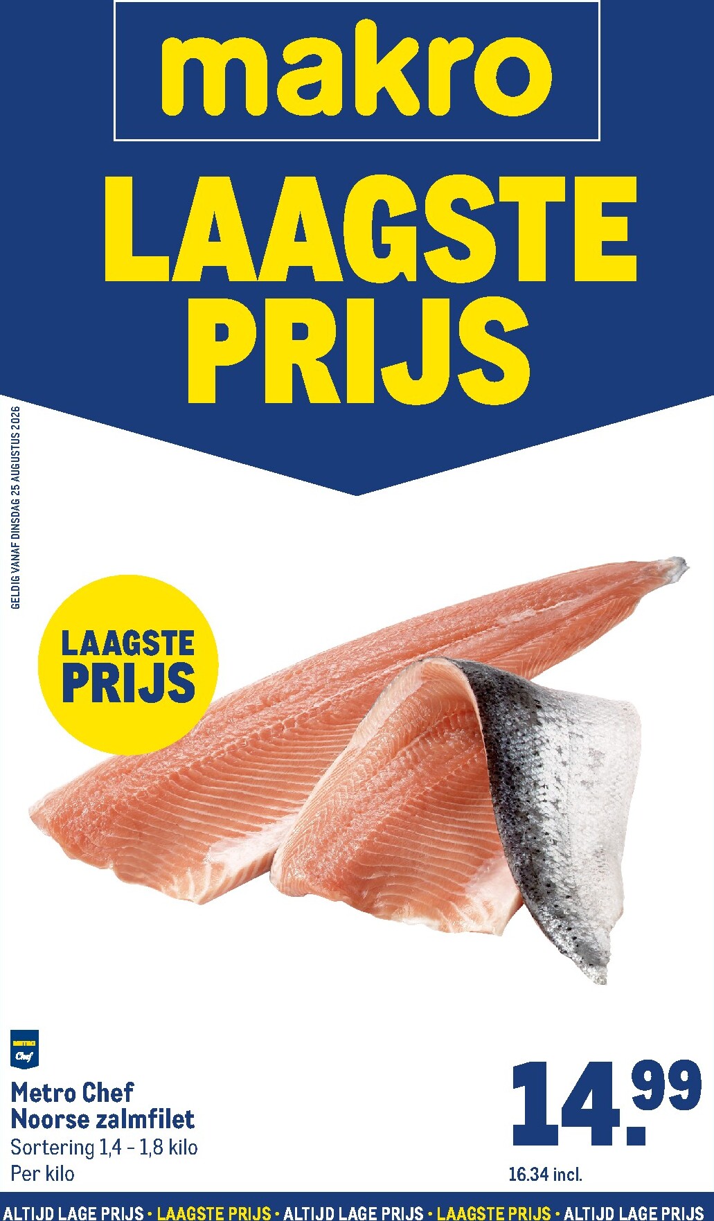 Huidige Makro - Laagste prijs folder geldig van dinsdag 25-08-2026 tot maandag 31-08-2026