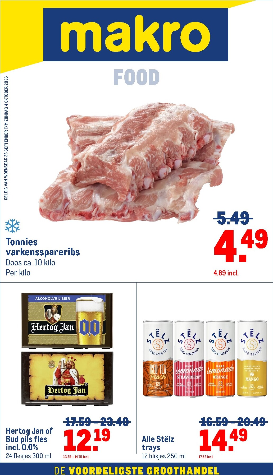 Makro folder voor volgende week van woensdag 23-09-2026 tot zondag 04-10-2026
