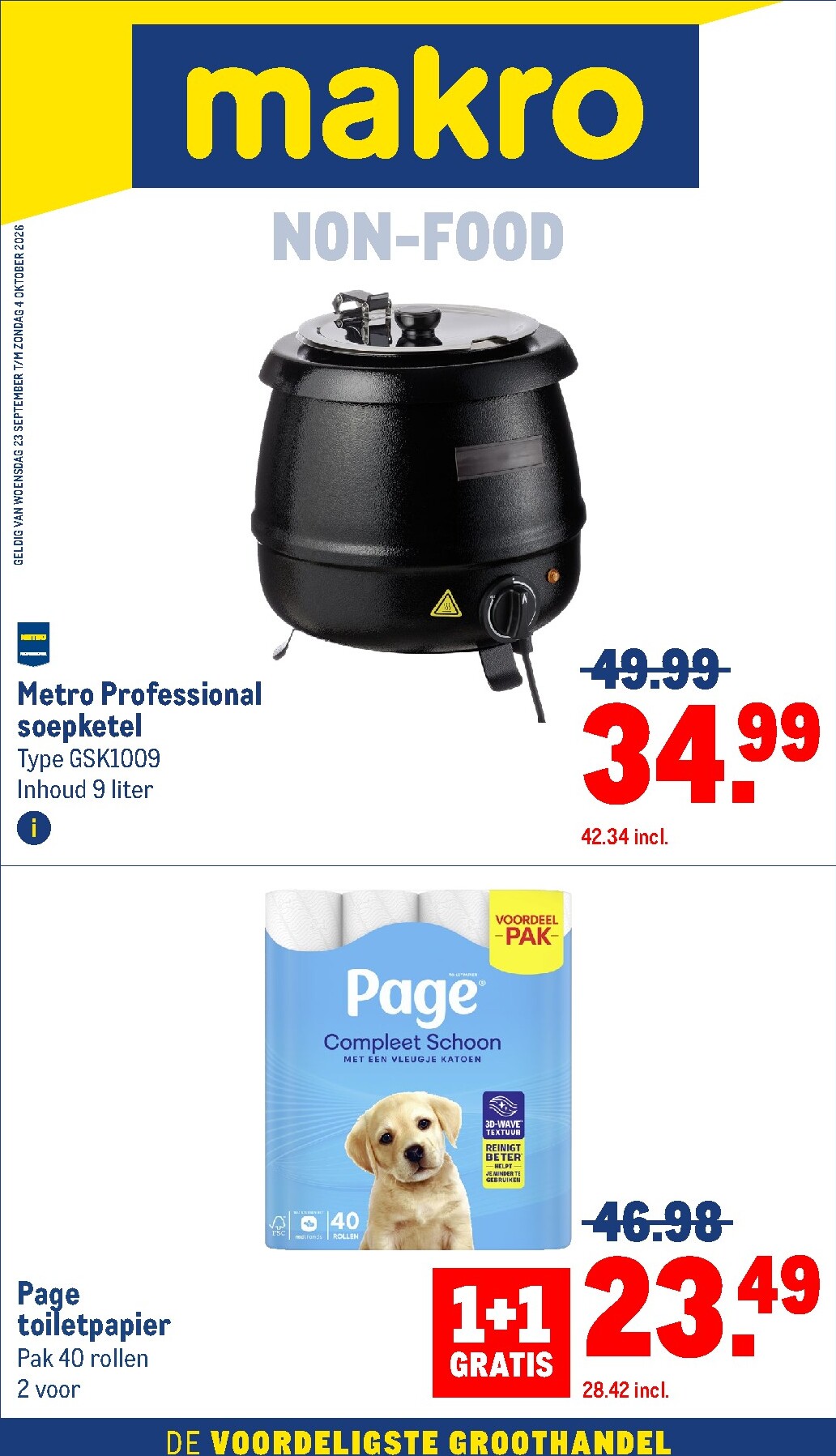Huidige Makro - Non-Food folder geldig van woensdag 23-09-2026 tot zondag 04-10-2026