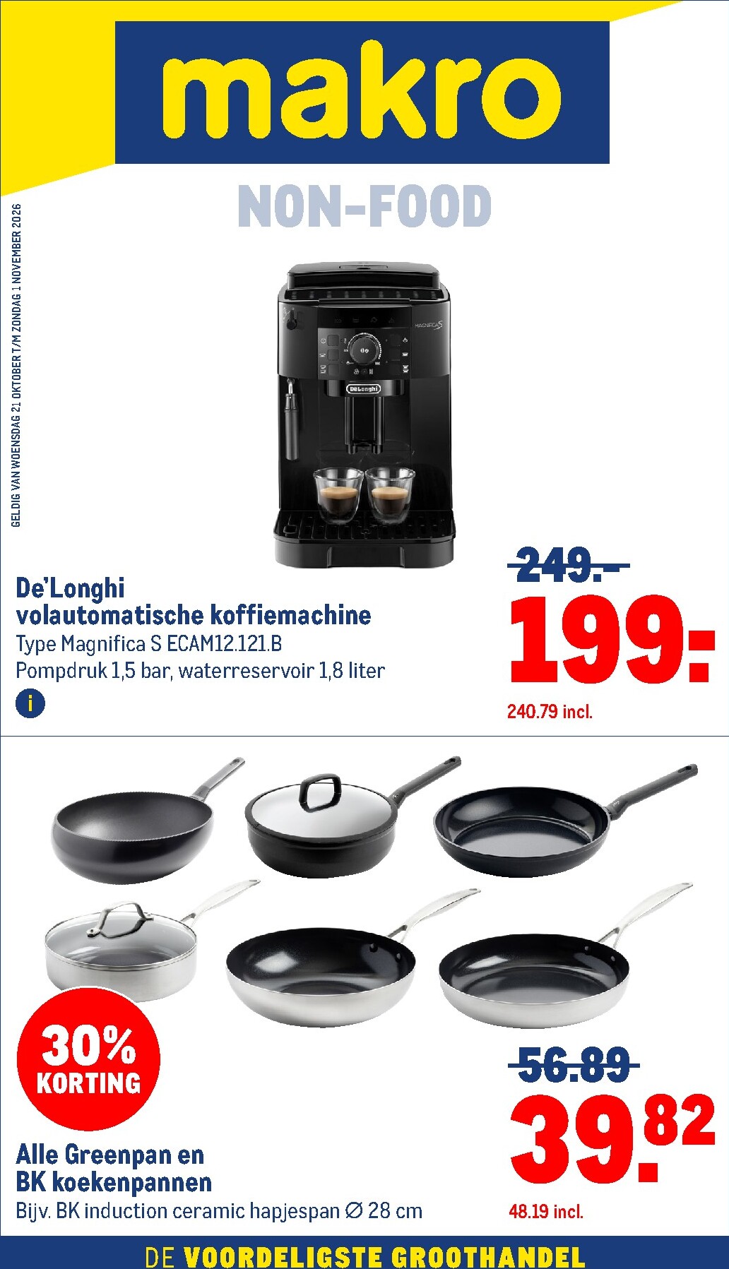 Huidige Makro - Non-Food folder geldig van woensdag 21-10-2026 tot zondag 01-11-2026