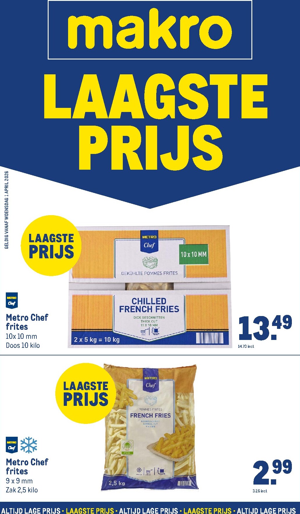De Makro - Laagste prijs folder geldig vanaf 01-04-2026 t/m 14-04-2026