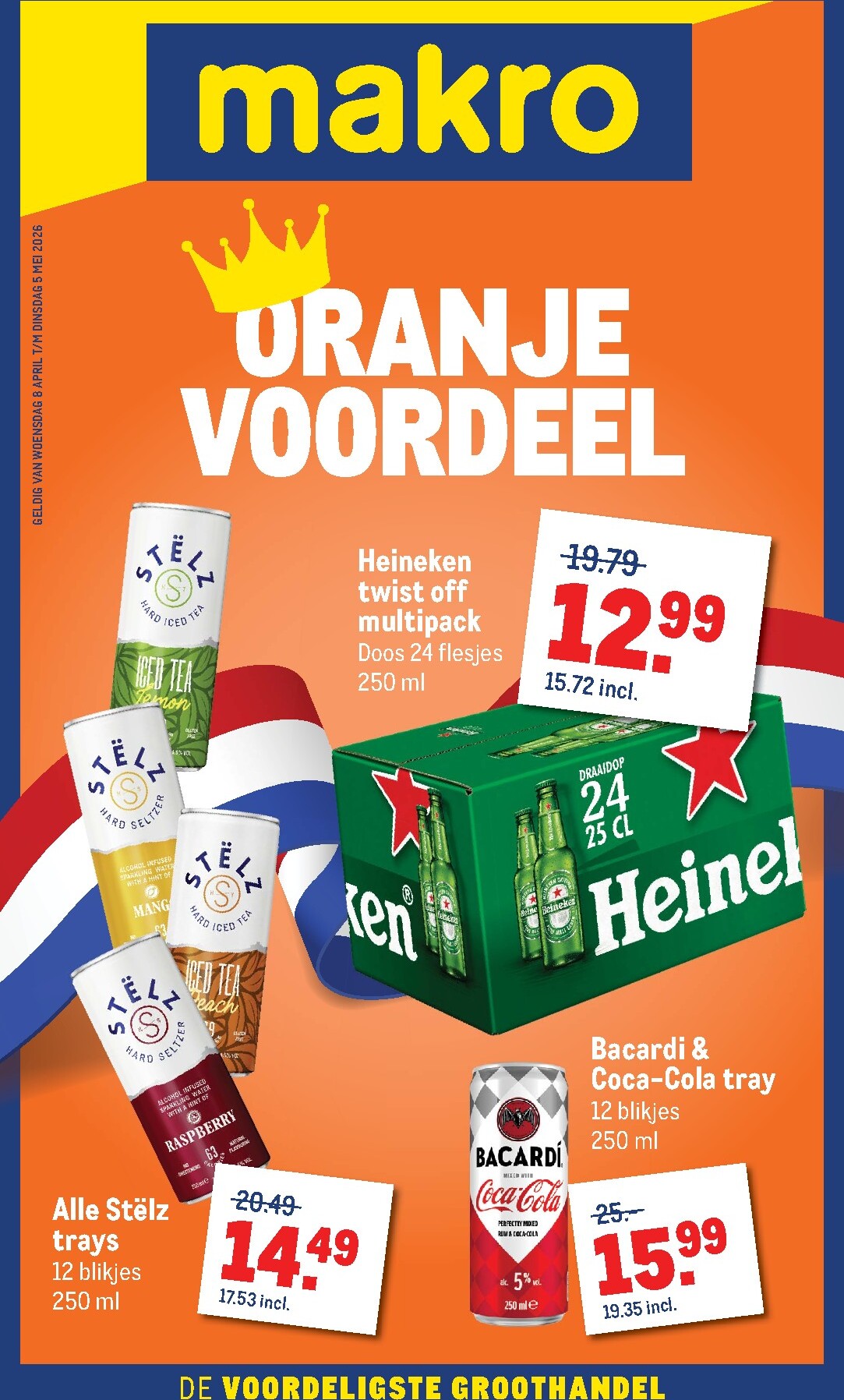 Huidige Makro - Oranjevoordeel folder geldig van woensdag 08-04-2026 tot dinsdag 05-05-2026